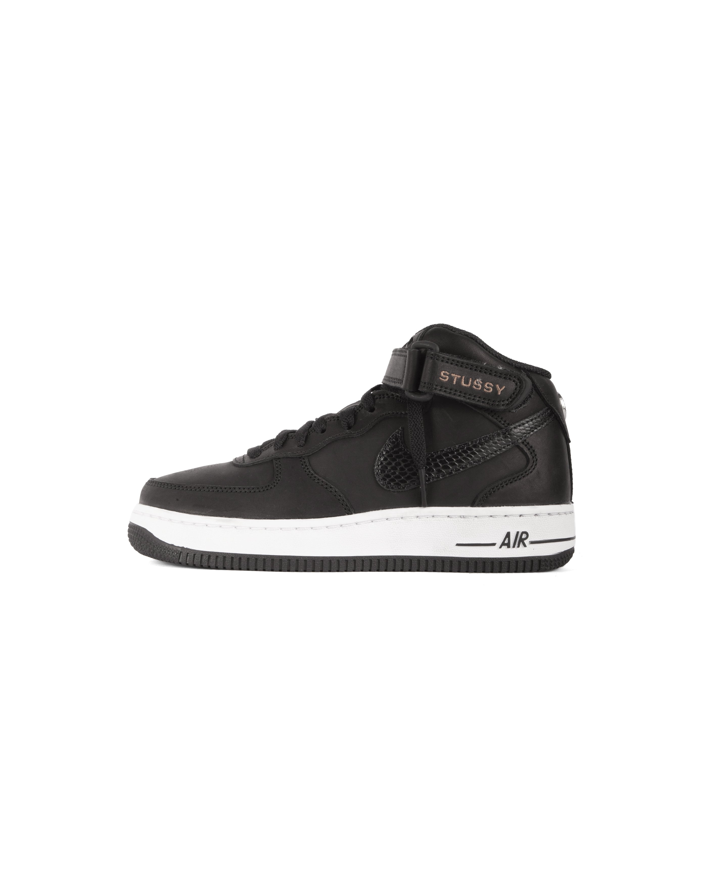 X Stussy Air Force 1 Mid Black White