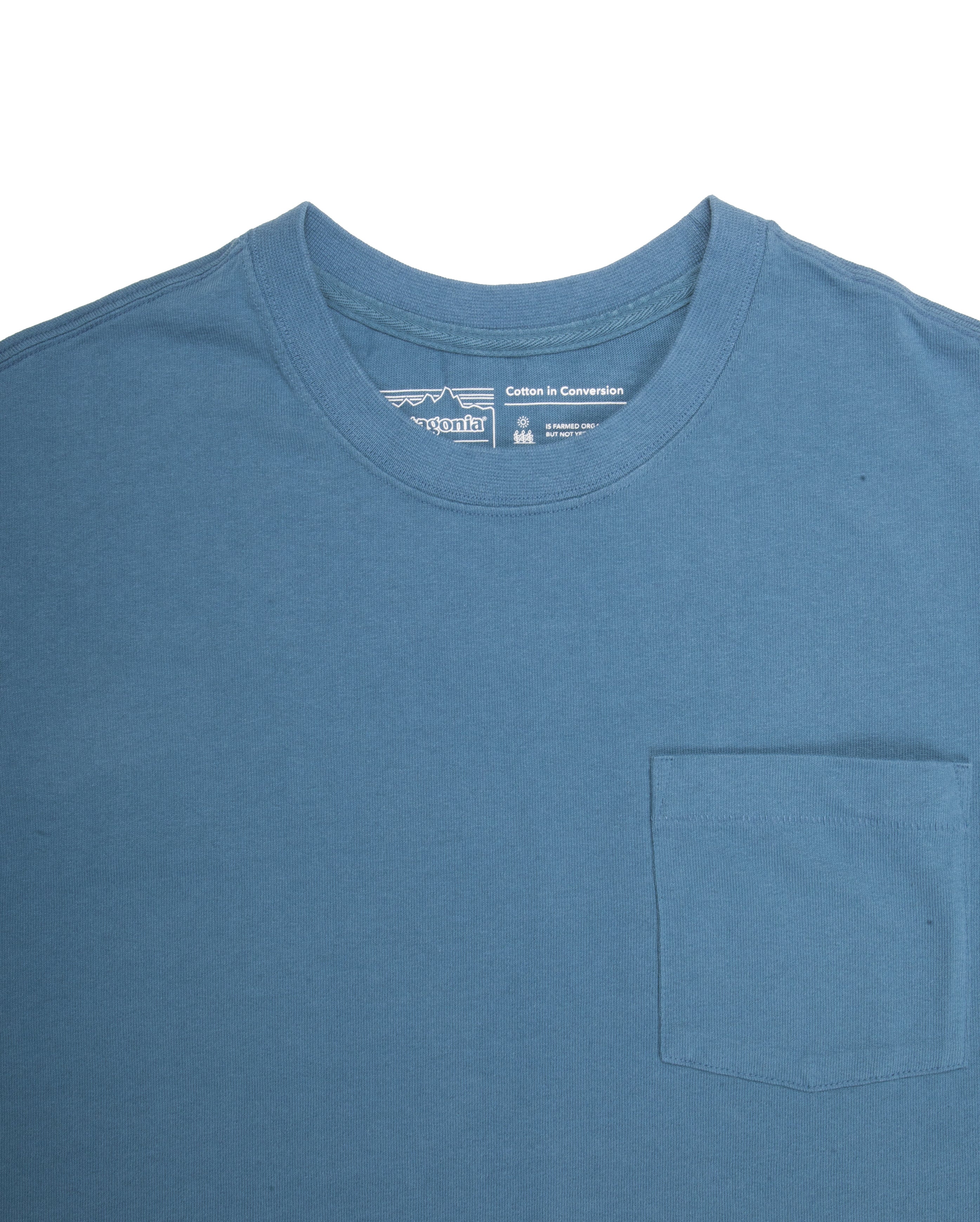 Cotton In Conversion Mw Pocket Tee Wavy Blue OUTLET - Starcowparis