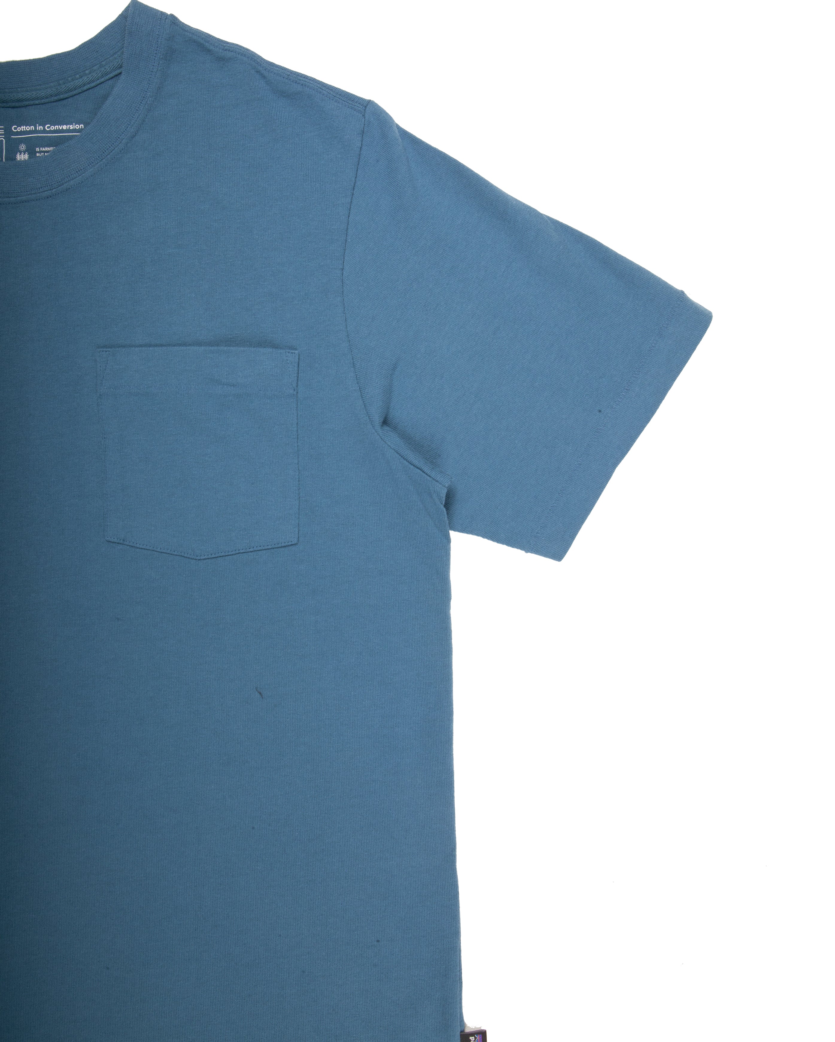 Cotton In Conversion Mw Pocket Tee Wavy Blue OUTLET - Starcowparis