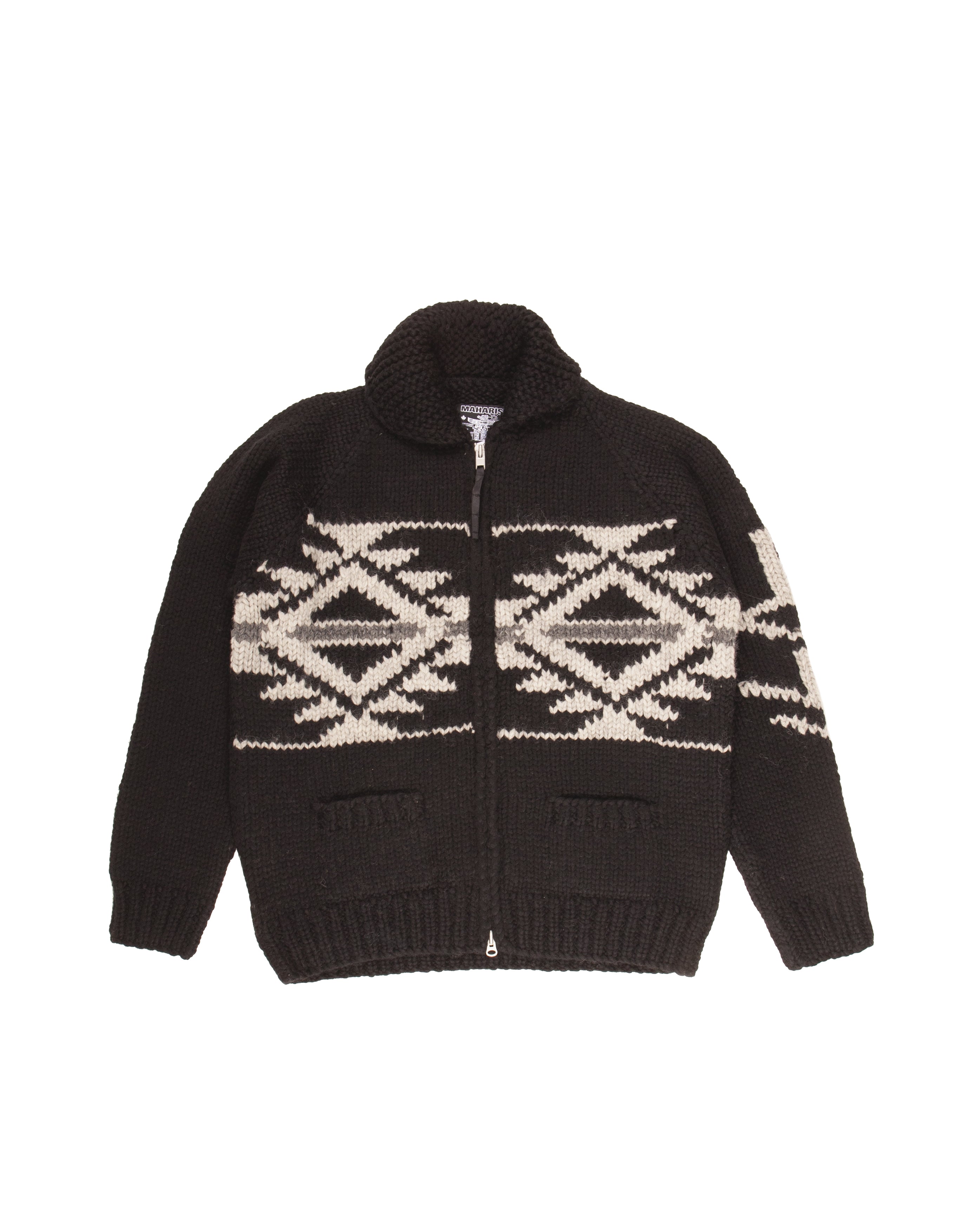 Broken Arrow Cowichan Cardigan Black - Starcowparis - Starcowparis - 1