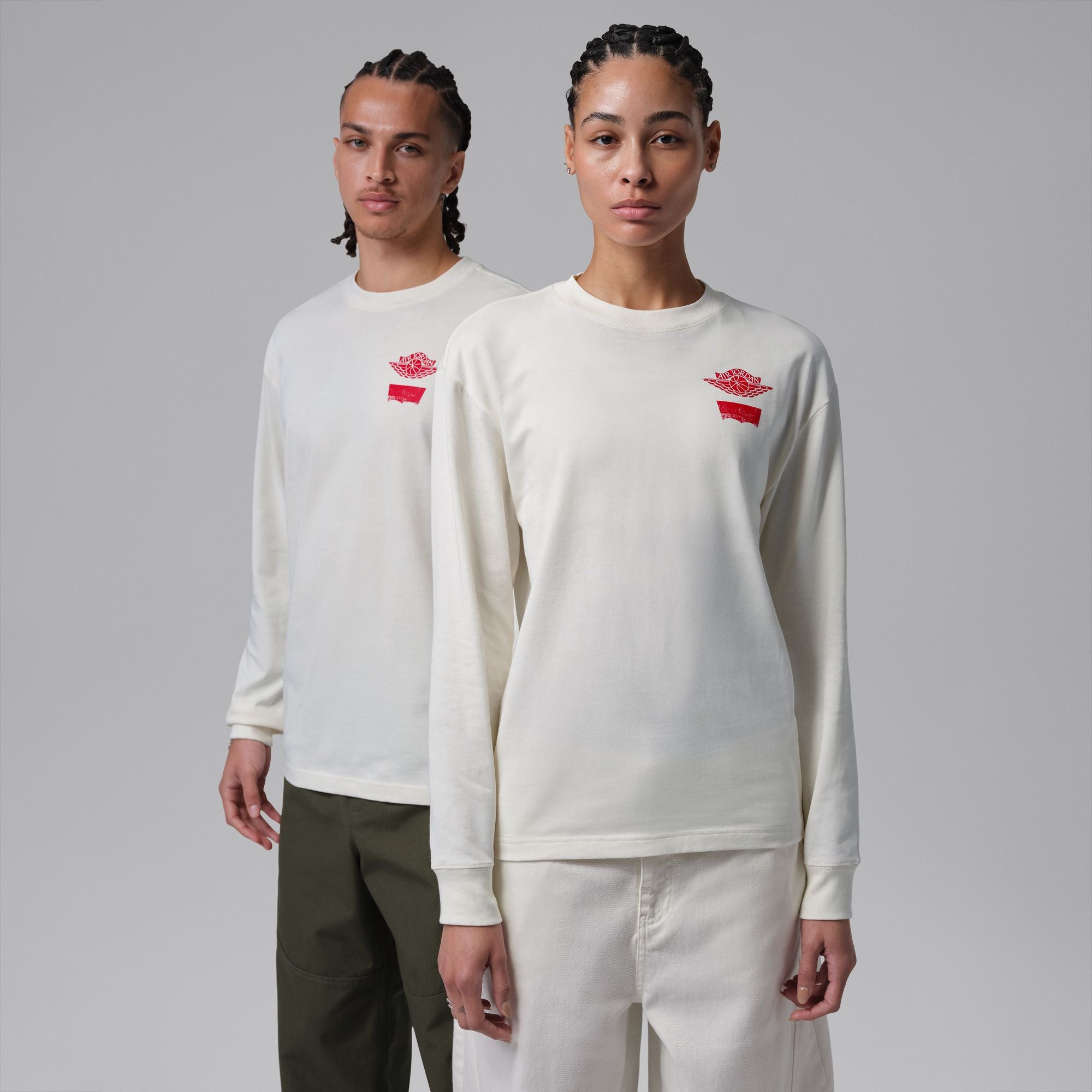 Jordan x Levi's® Long Sleeve T-Shirt Pale Ivory - Starcowparis - 1