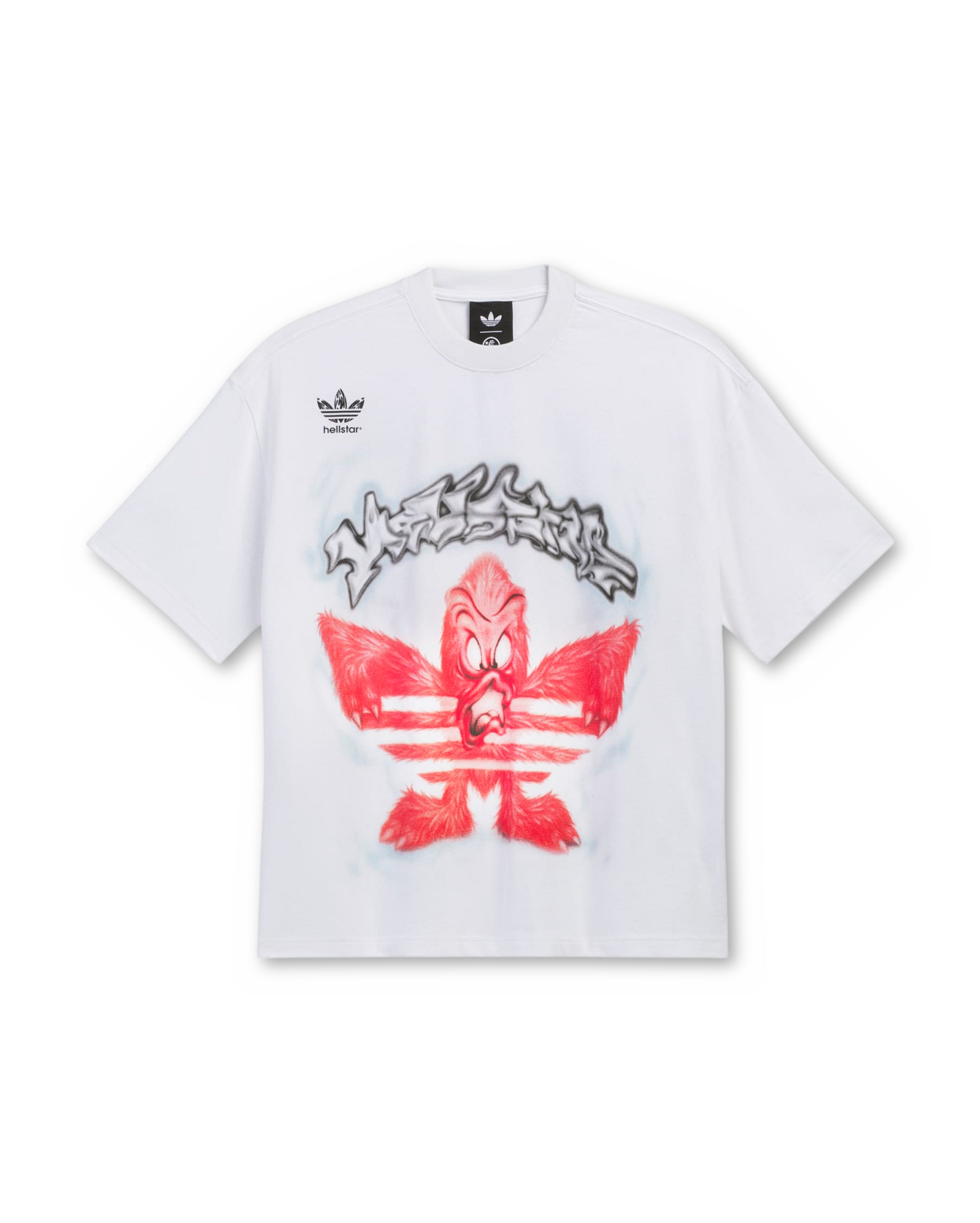 Adidas x Hellstar Graphic Tee White, face, Starcow Paris - Starcowparis - 1