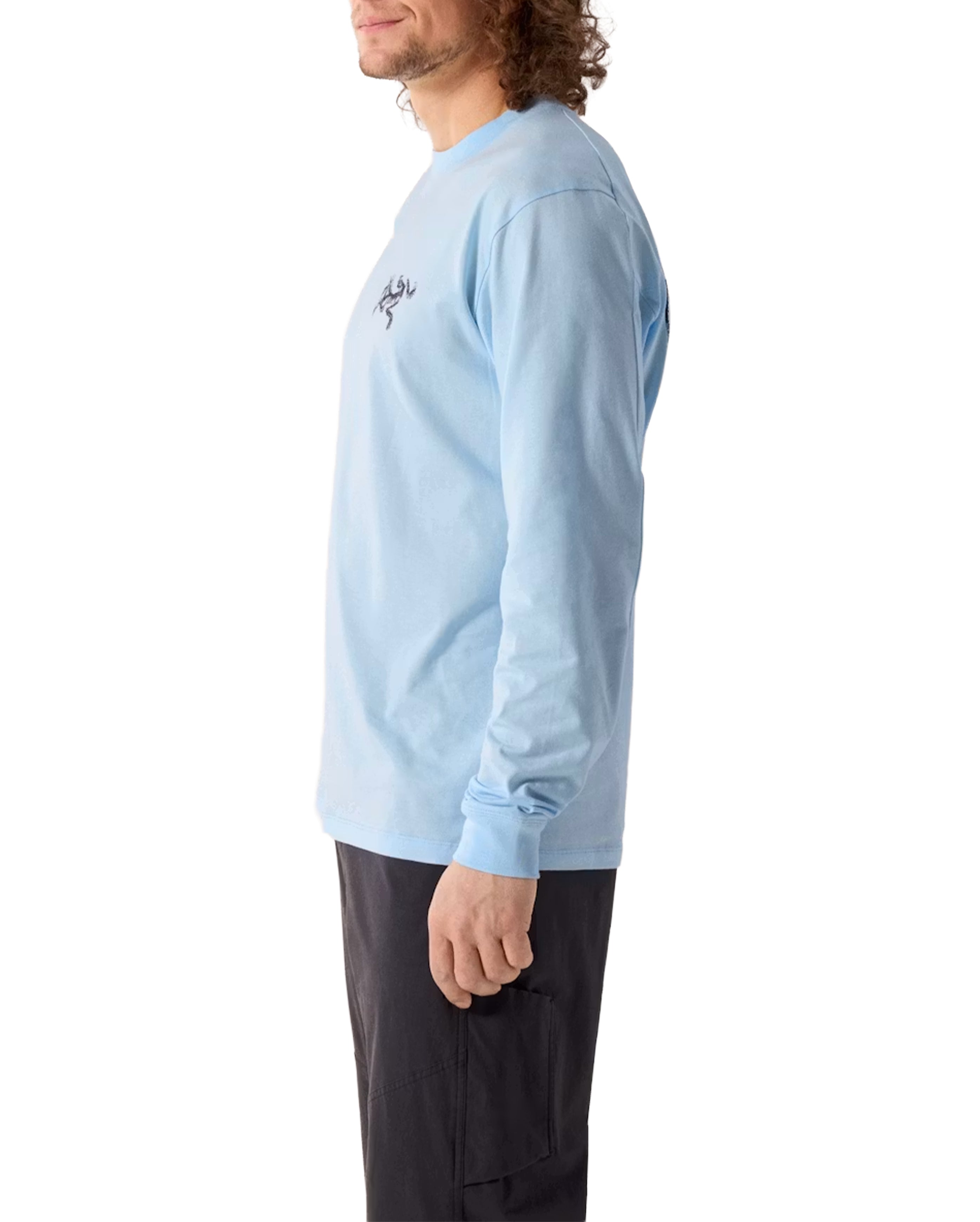 Kragg SL Cotton Bird Tile Shirt LS Alpine Blue / Moondrop - Starcowparis - 4