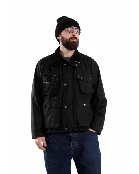 Barbour Modified Dryfly Wax Jacket Black | Starcowparis