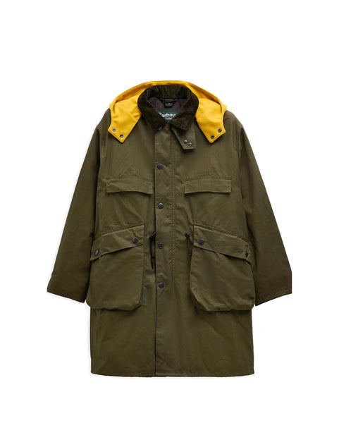 Kaptain Sunshine×Barbour Traveller Coat Barbour X Kaptain Sunshine Traveler Coat Green Wax Jacket A