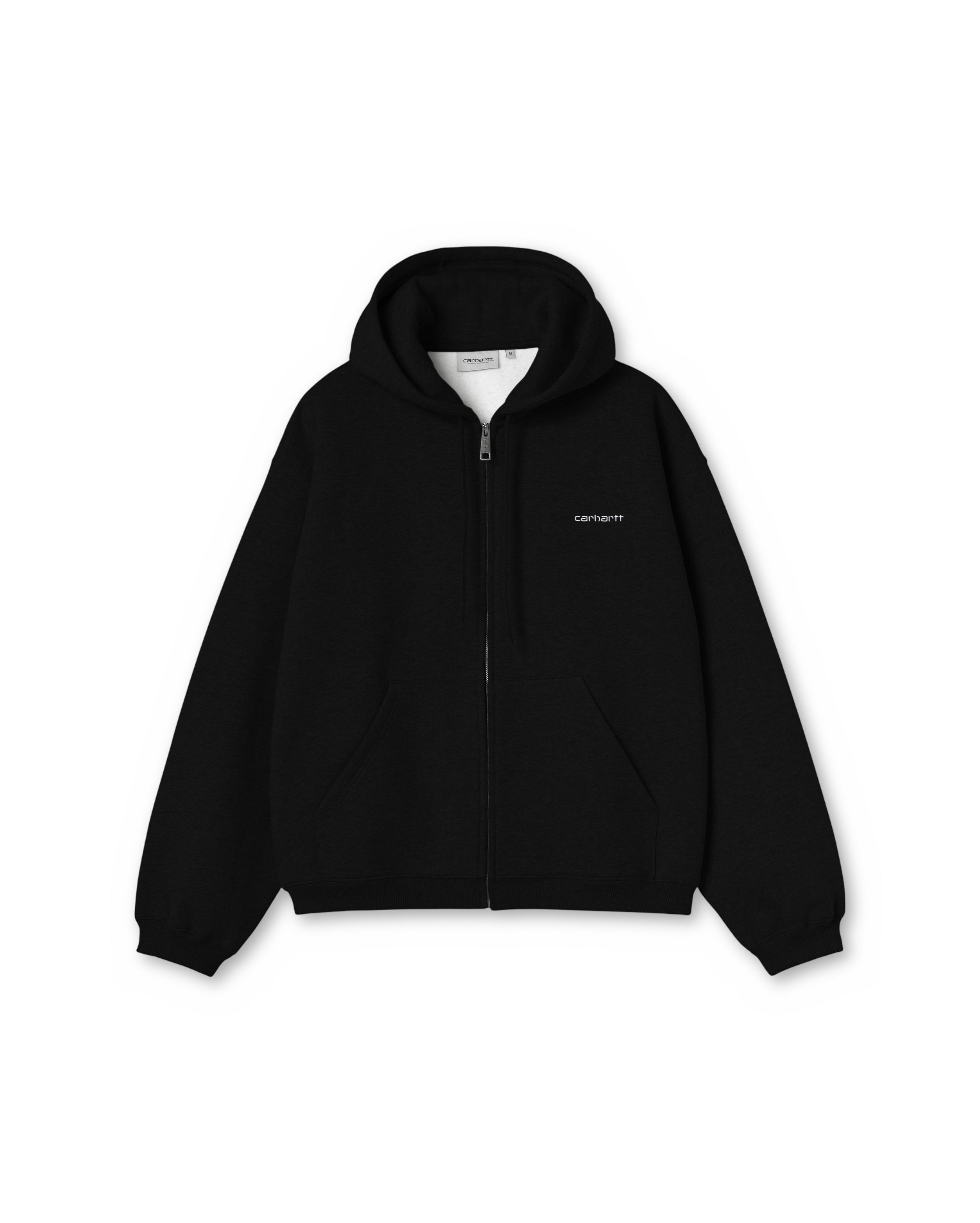 Carhartt Hooded Ebbert Jacket Black White, face, Starcow Paris - Starcowparis - 1