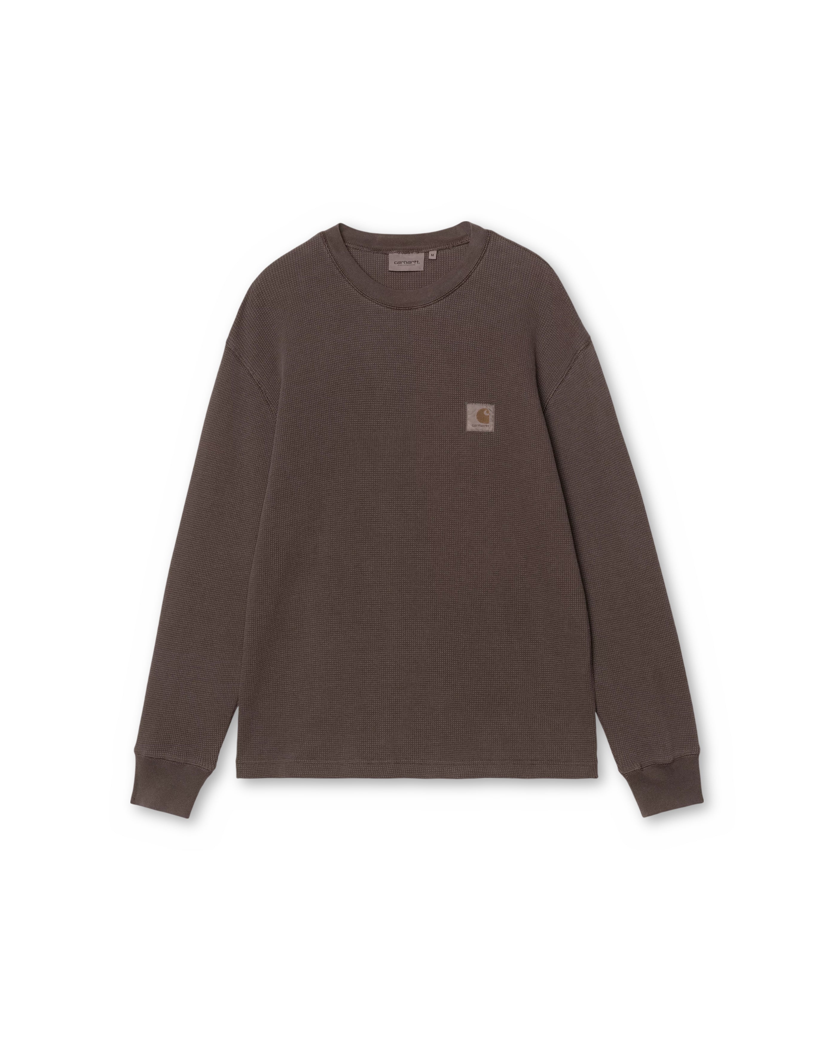 Carhartt L/S Vista Waffle T-Shirt Tobacco Garment Dyed, face, Starcow Paris - Starcowparis - 1