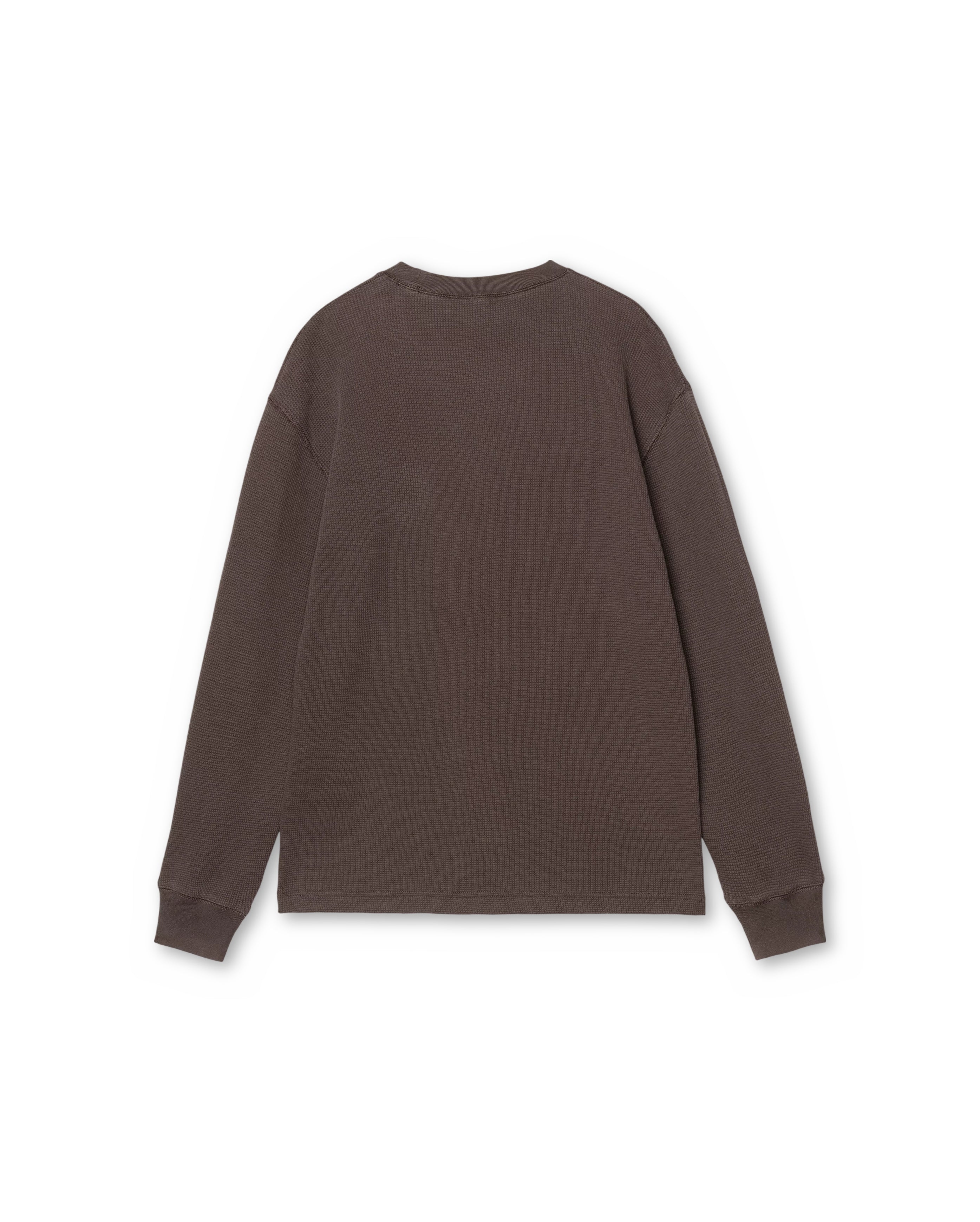 Carhartt L/S Vista Waffle T-Shirt Tobacco Garment Dyed, dos, Starcow Paris - Starcowparis - 2