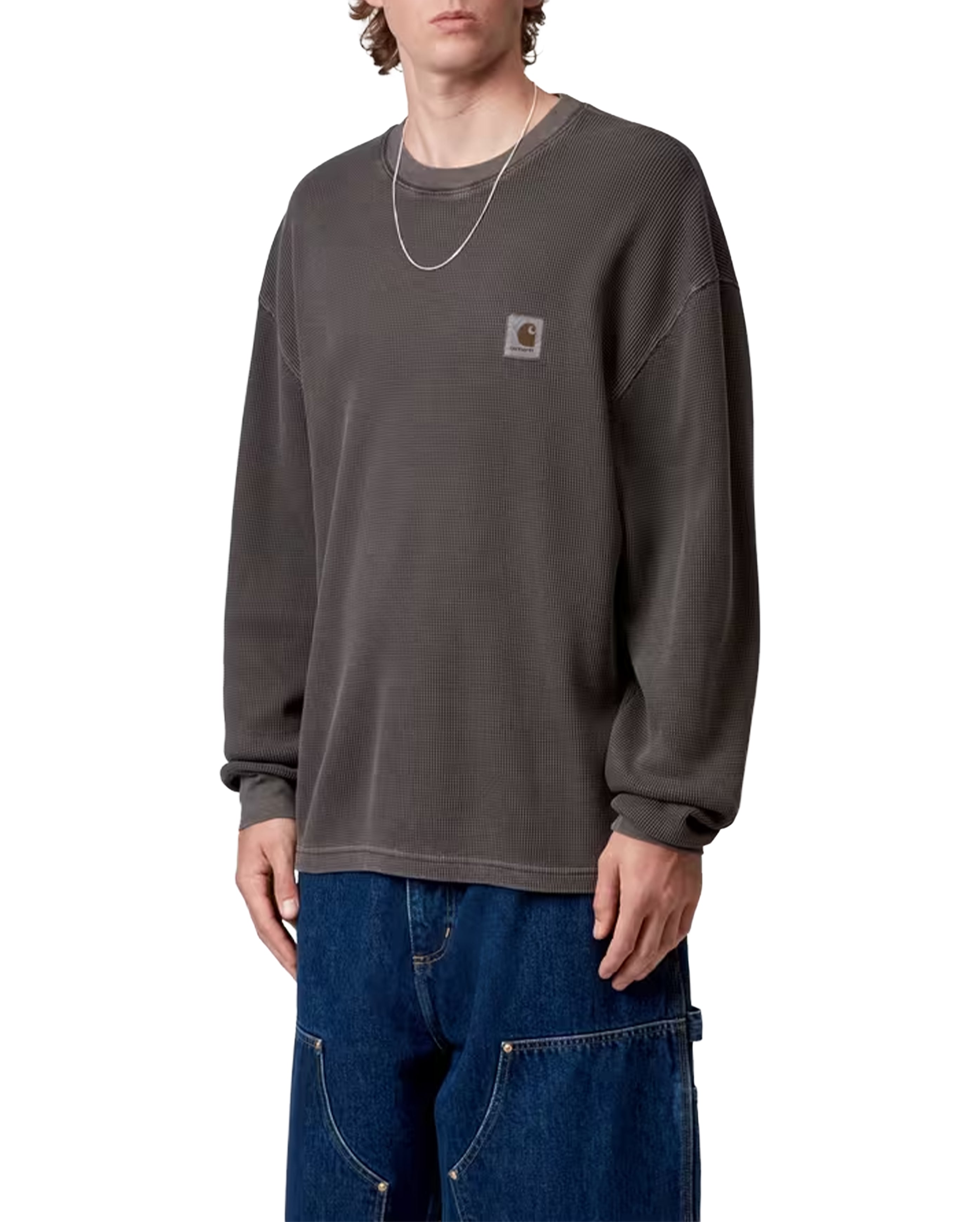 L/S Vista Waffle T-Shirt Black Garment Dyed - Starcowparis - 2