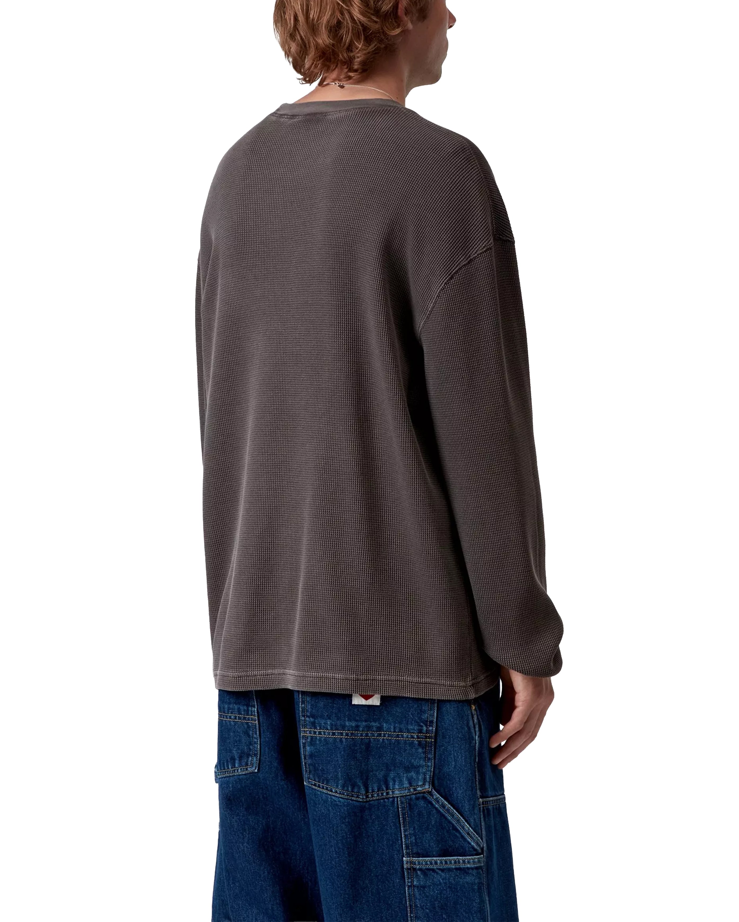 L/S Vista Waffle T-Shirt Black Garment Dyed - Starcowparis - 5