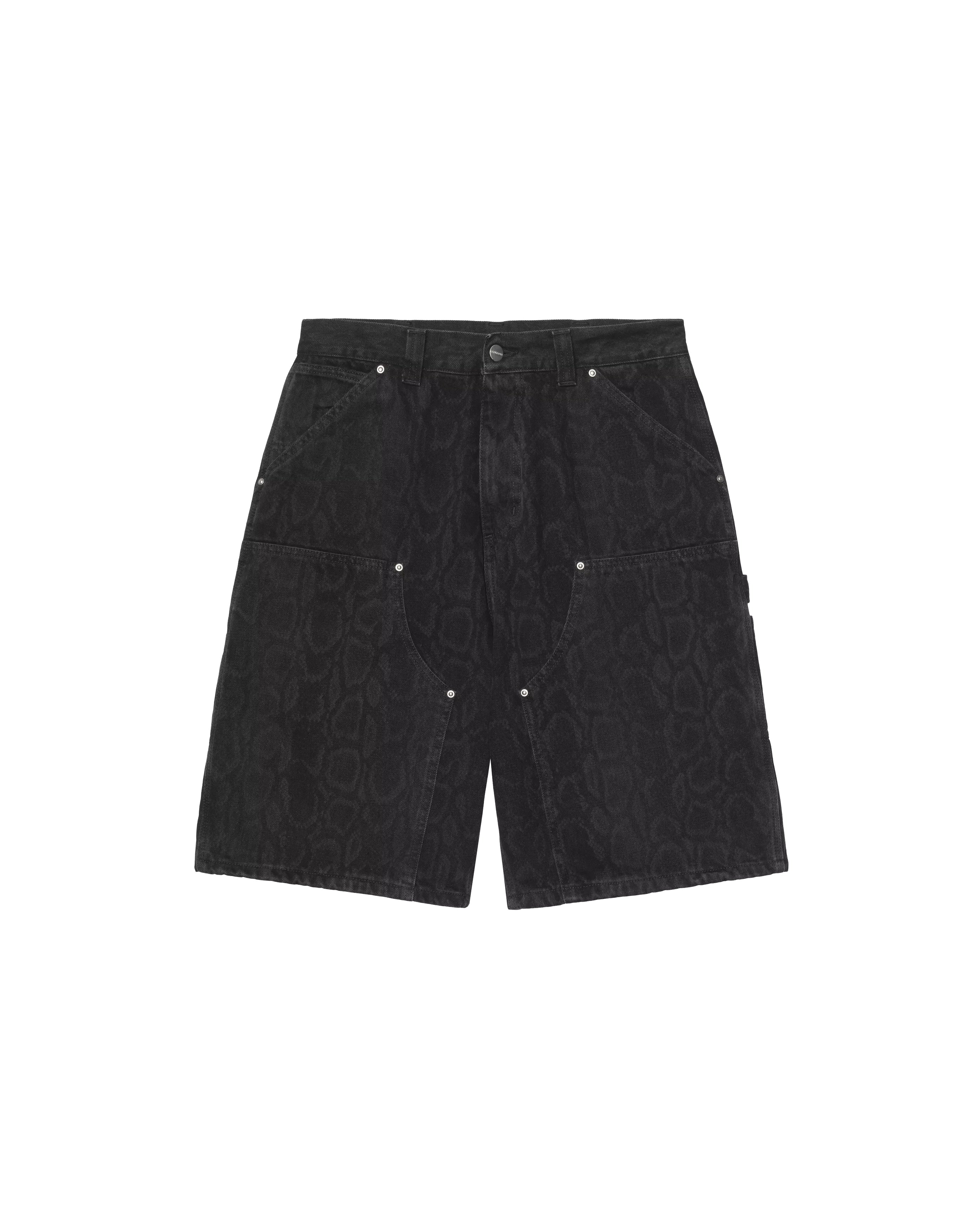 OG Double Knee Short Snake Camo Black Heavy Stone Wash - Starcowparis - 2