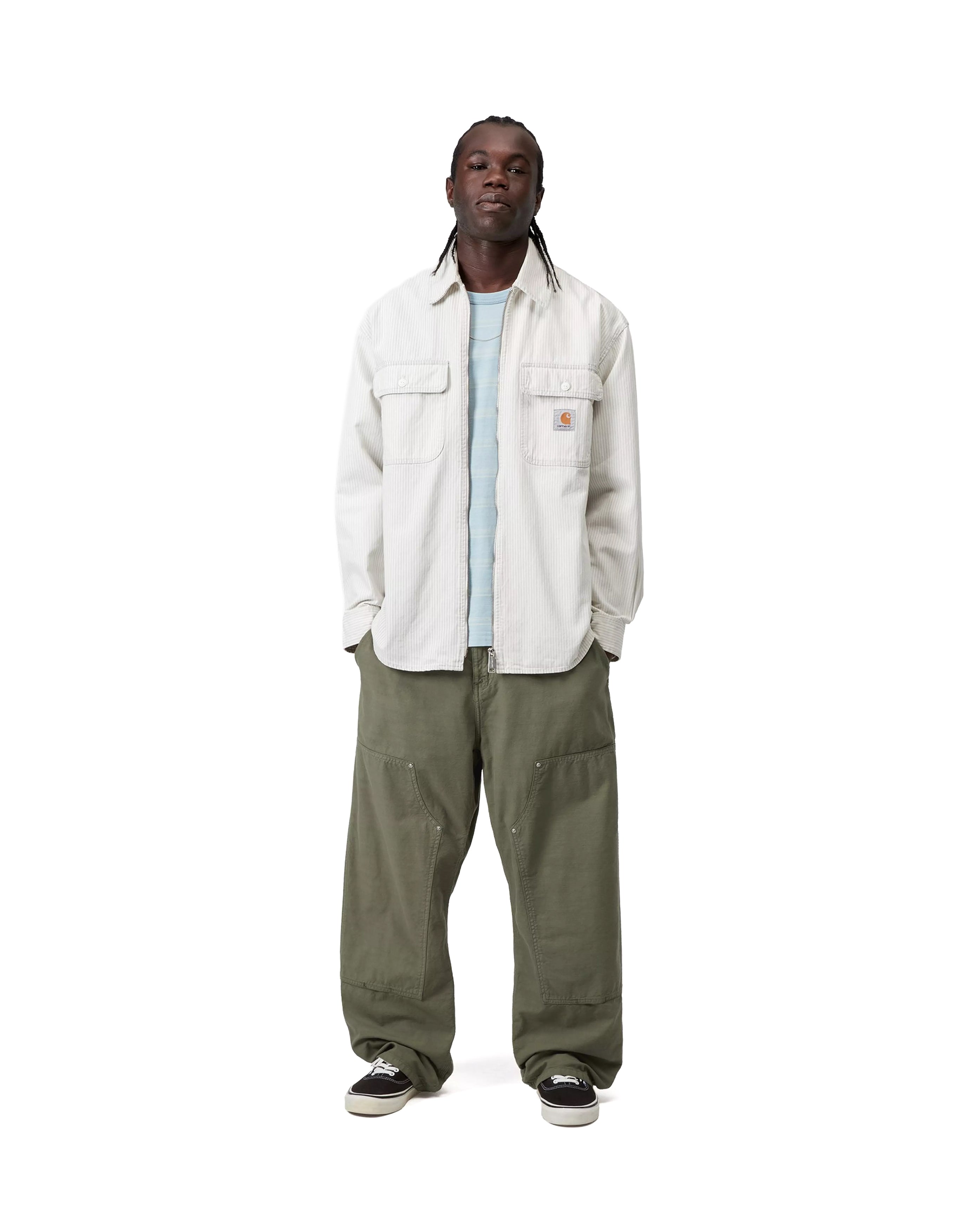 Walter Double Knee Pant Leaf Garment Dyed - Starcowparis - 3