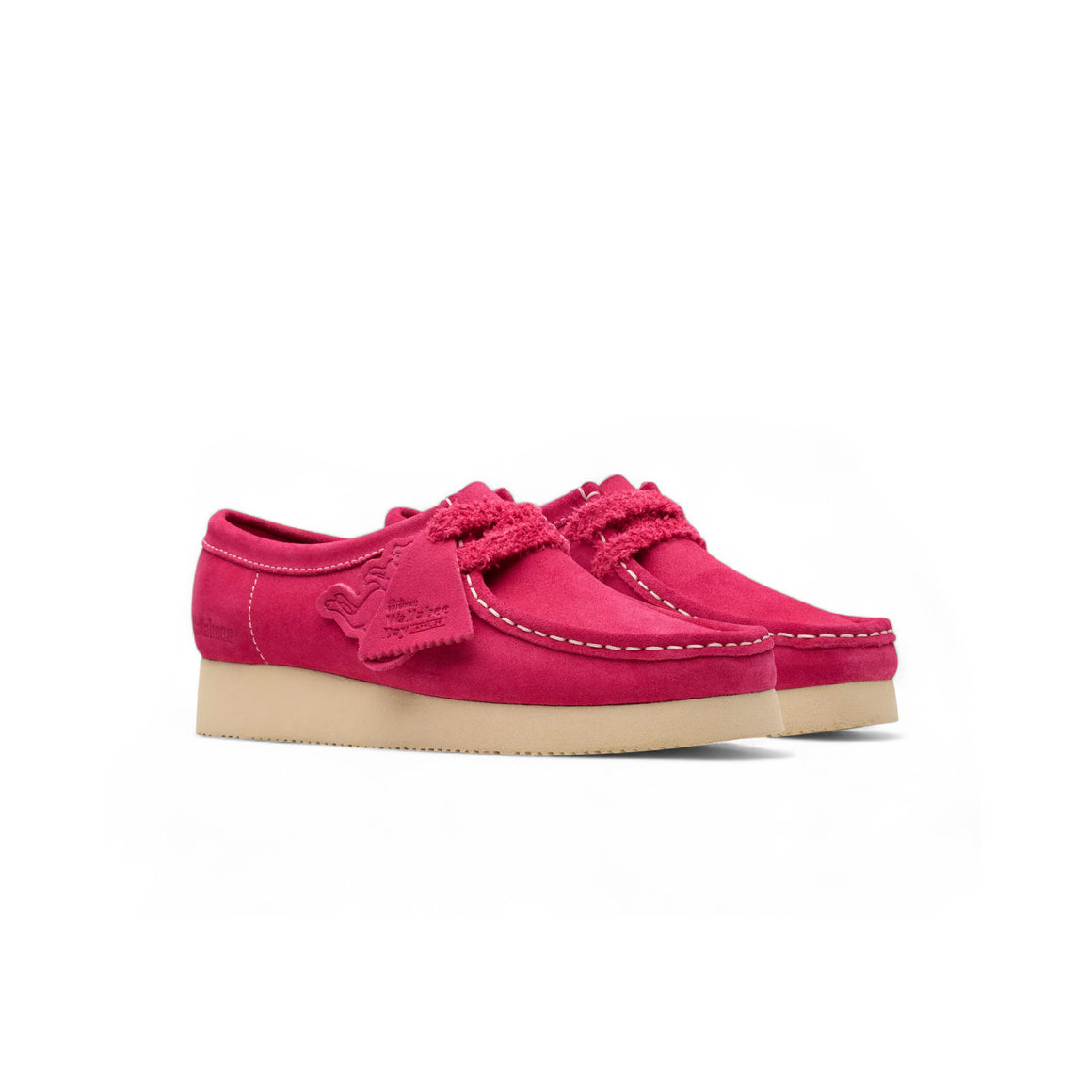 Clarks W Wallabee 2604 Bright Pink Suede - 26182220 - Starcow Paris ...
