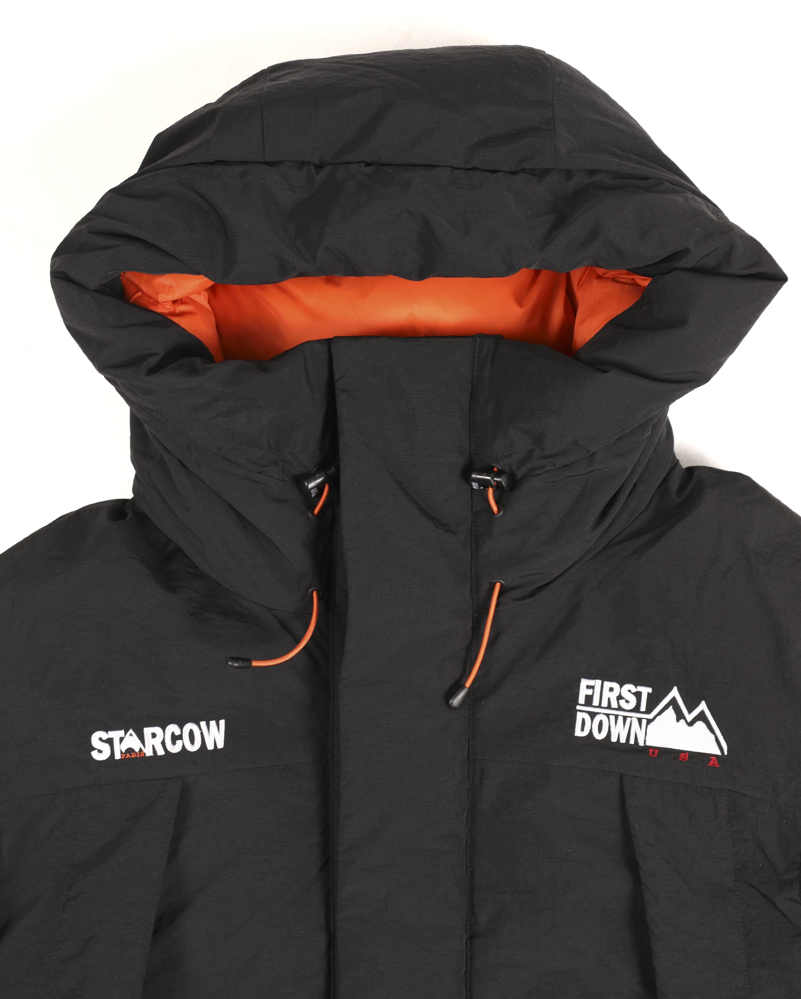 X Starcow WRAP Down Parka Black / Orange - Starcowparis - 2
