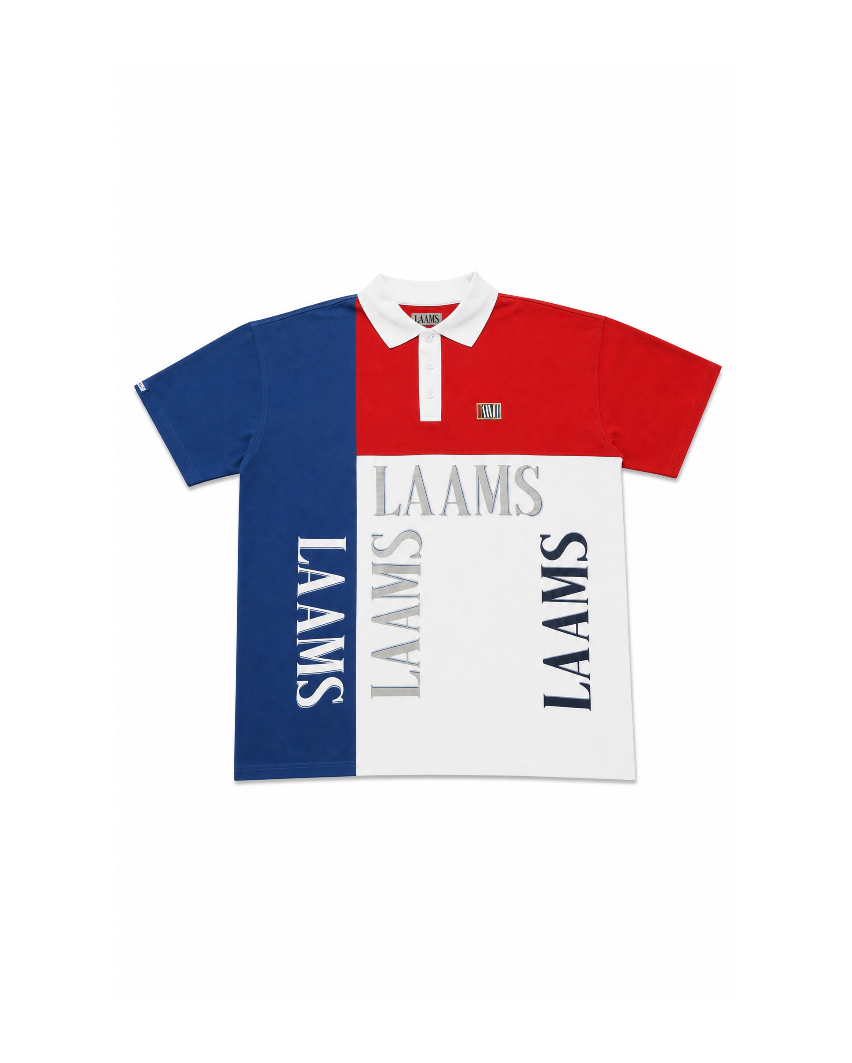 Color Block Polo Navy Red White - Starcowparis - 1
