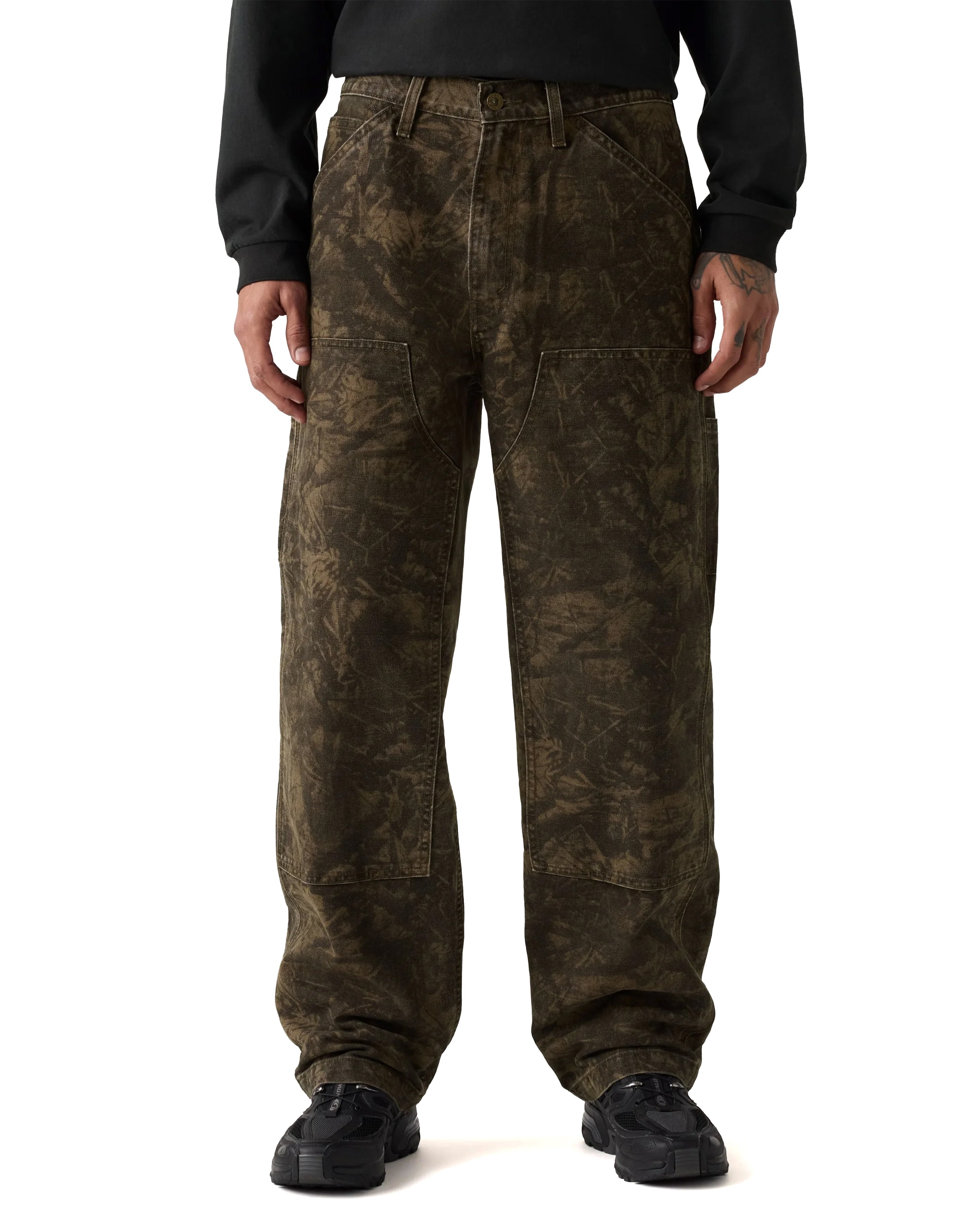 568 Loose Straight Double Knee Raleigh Camo Dark Olive - Starcowparis - 2