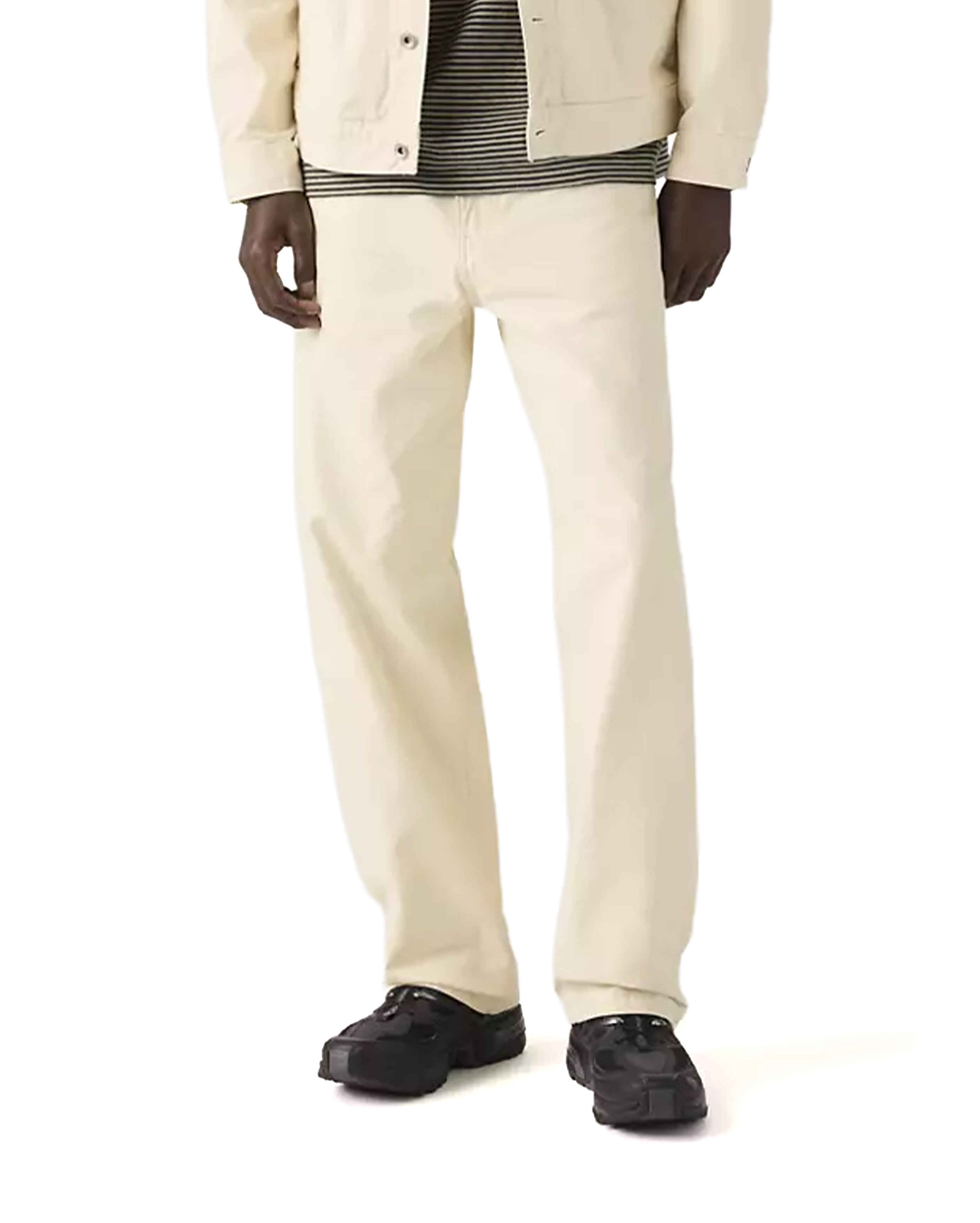 568 Loose Straight Lightweight Carpenter Undyed Ecru Greige - Starcowparis - 2