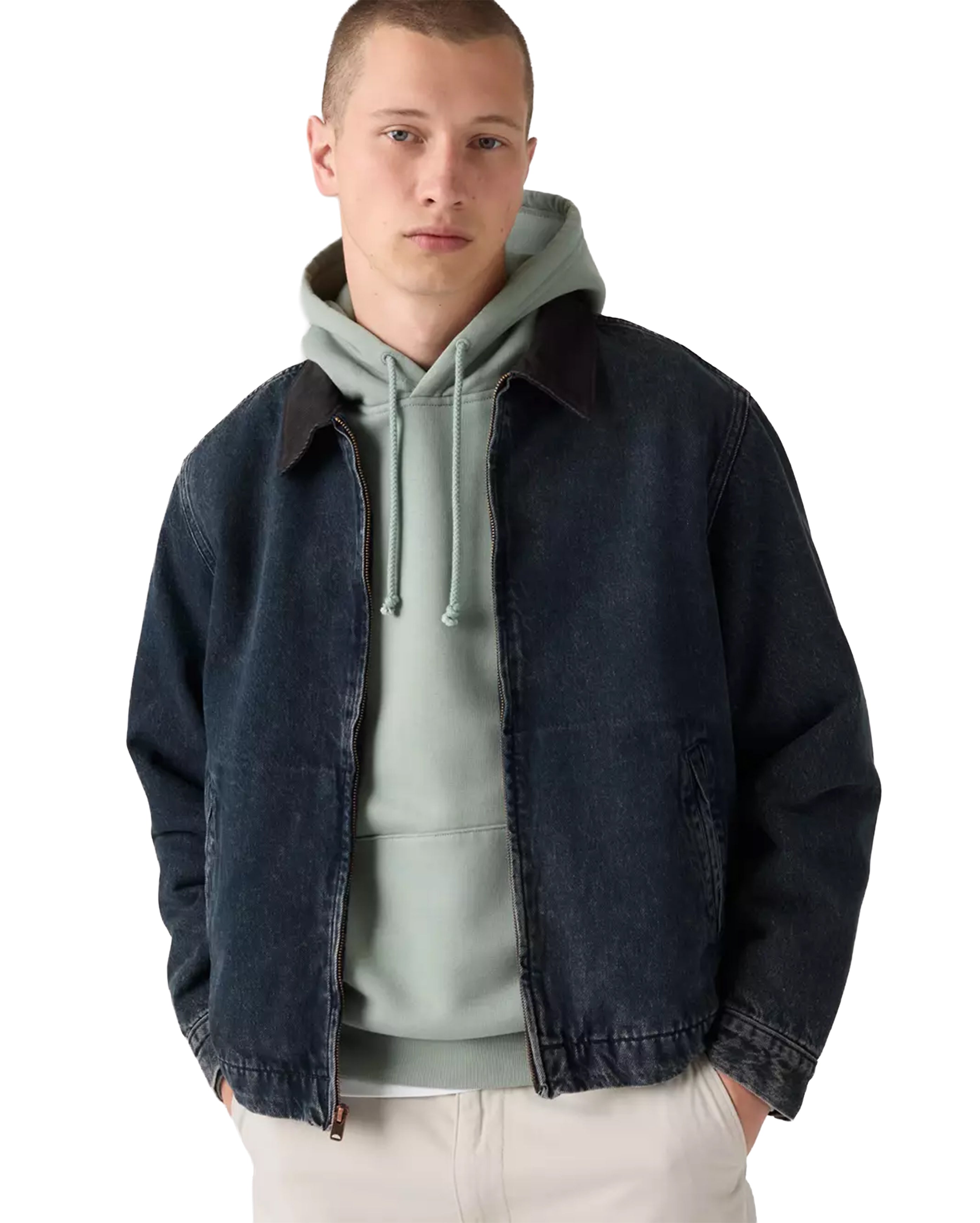 Castro Full Zip Lined Jacket Dark Blue Black - Starcowparis - 2
