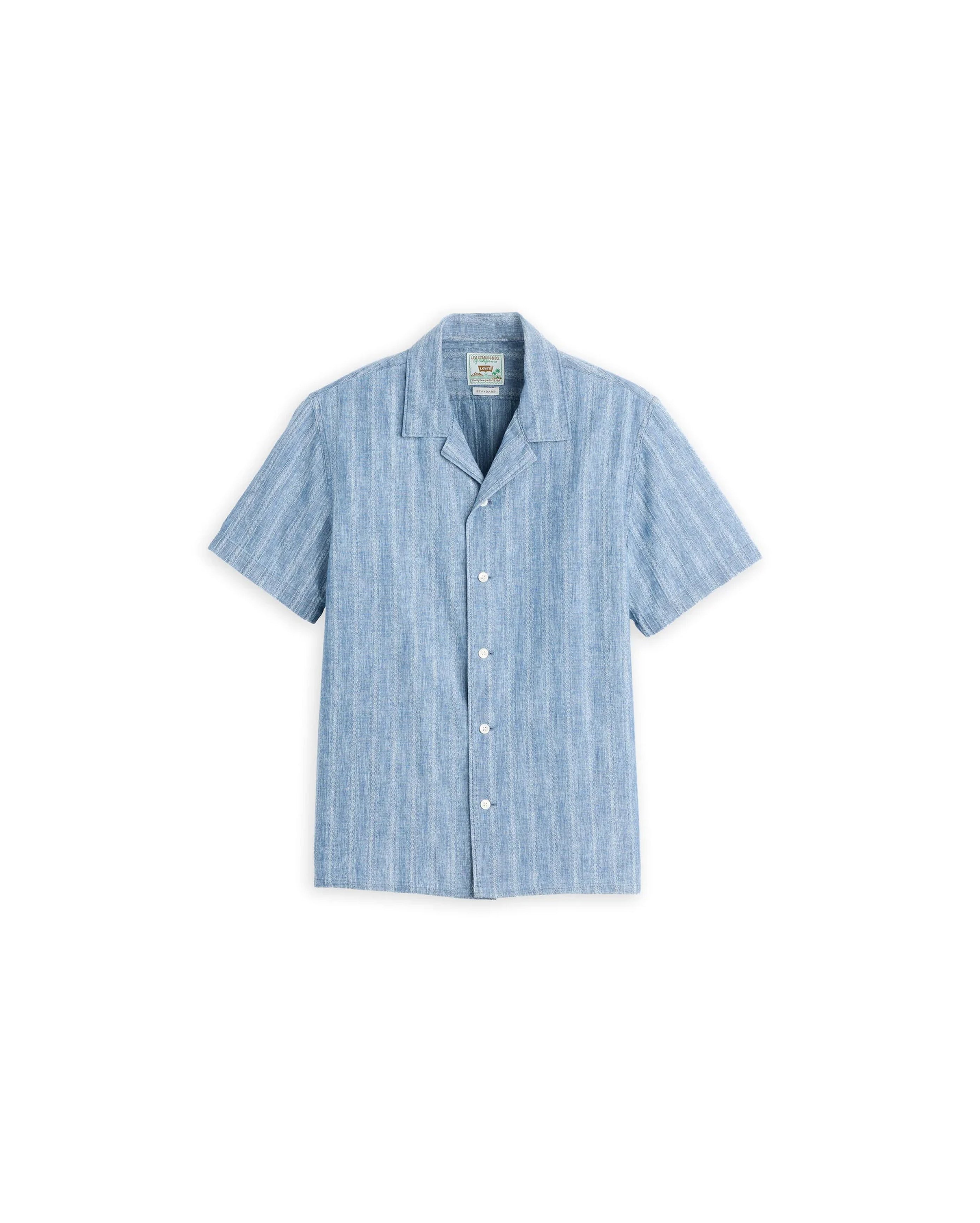 Sunset Camp Standard Fit Shirt Felix Indigo Dobby - Starcowparis - 1