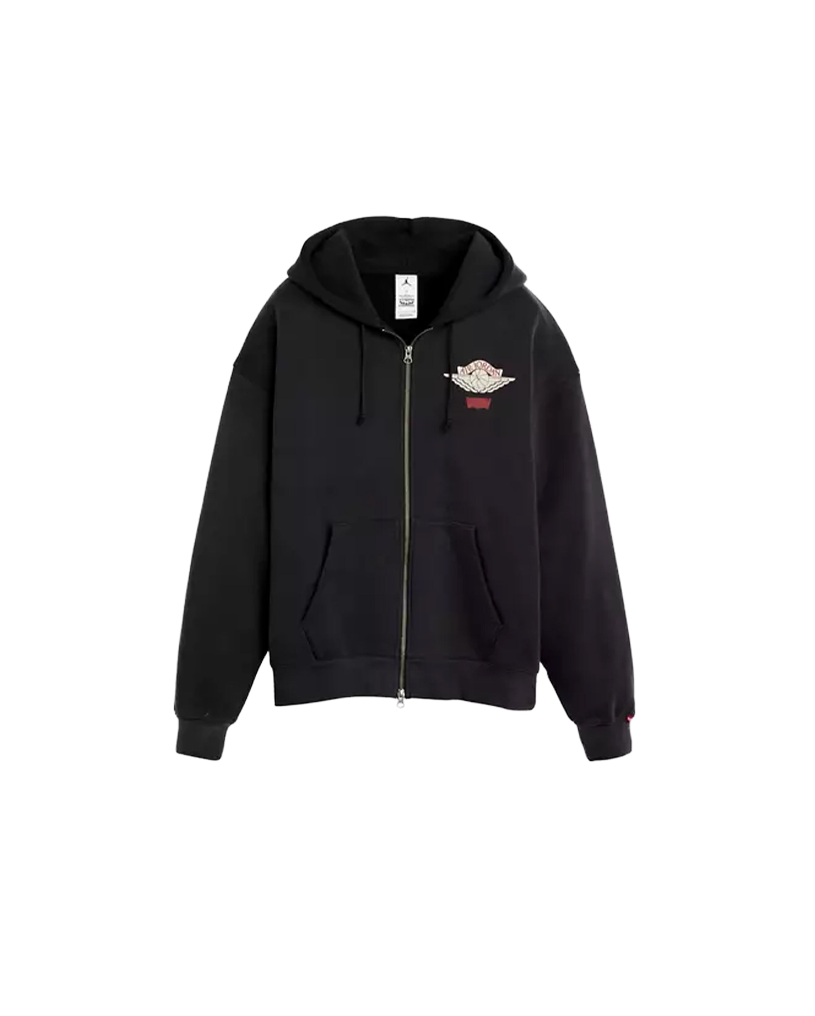 Jordan x Levi's® Full-Zip Hoodie Black/Pale Ivory/Gym Red - Starcowparis - 1