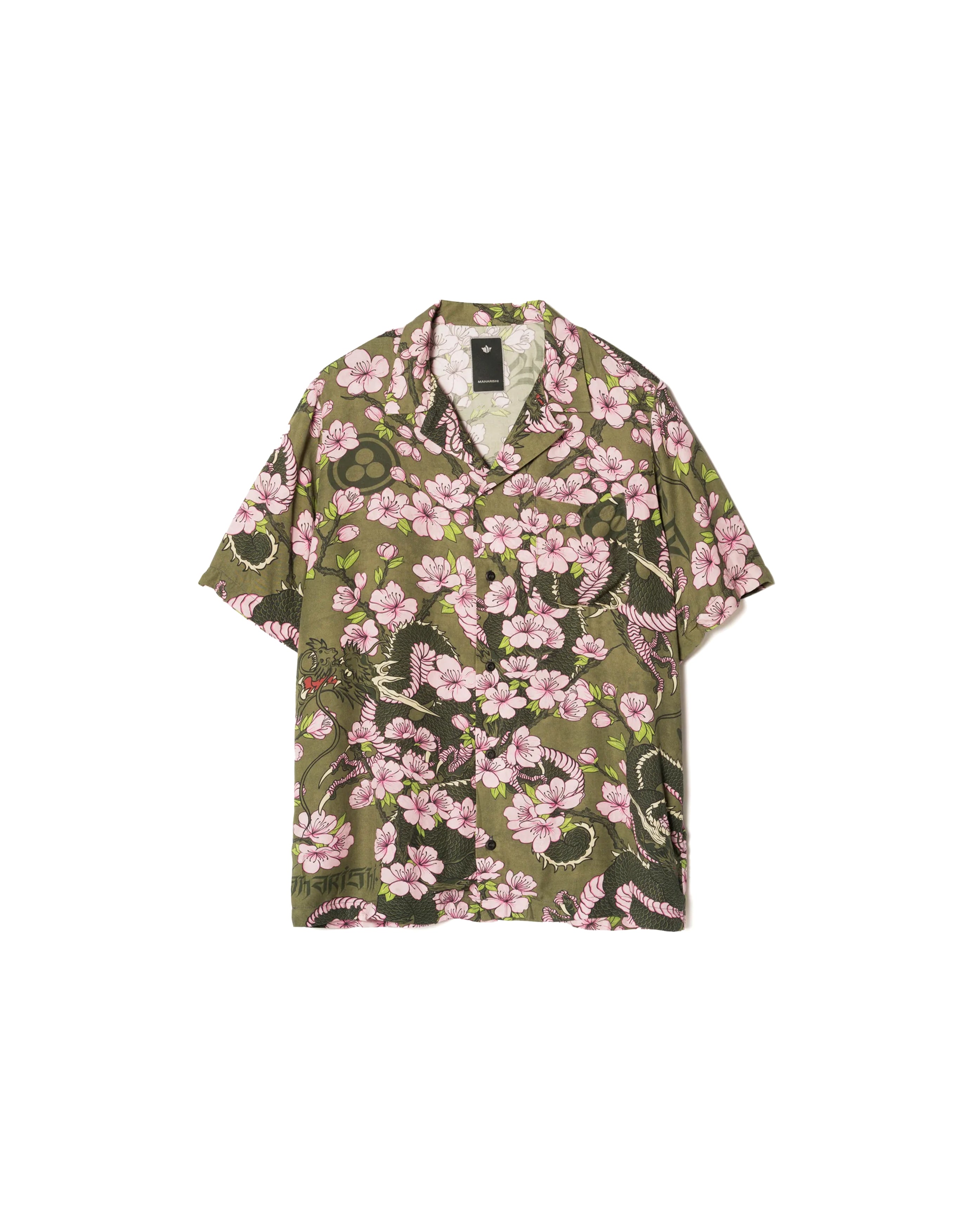Sakura Camp Collar Shirt Olive - Starcowparis - 1