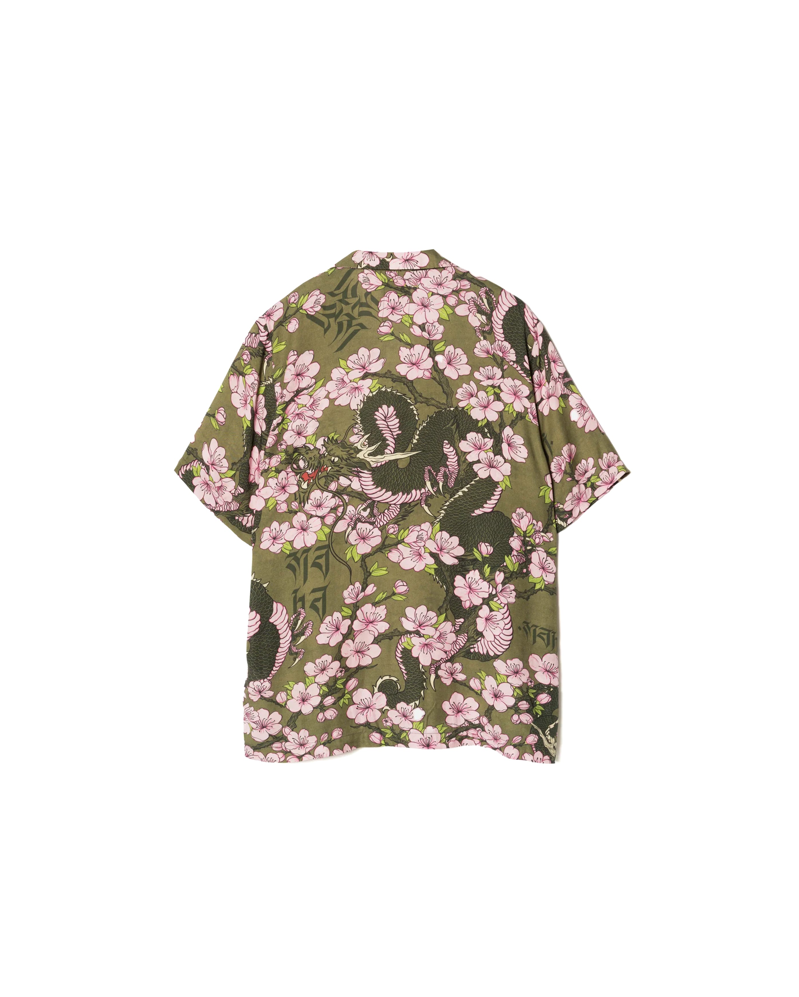 Sakura Camp Collar Shirt Olive - Starcowparis - 2
