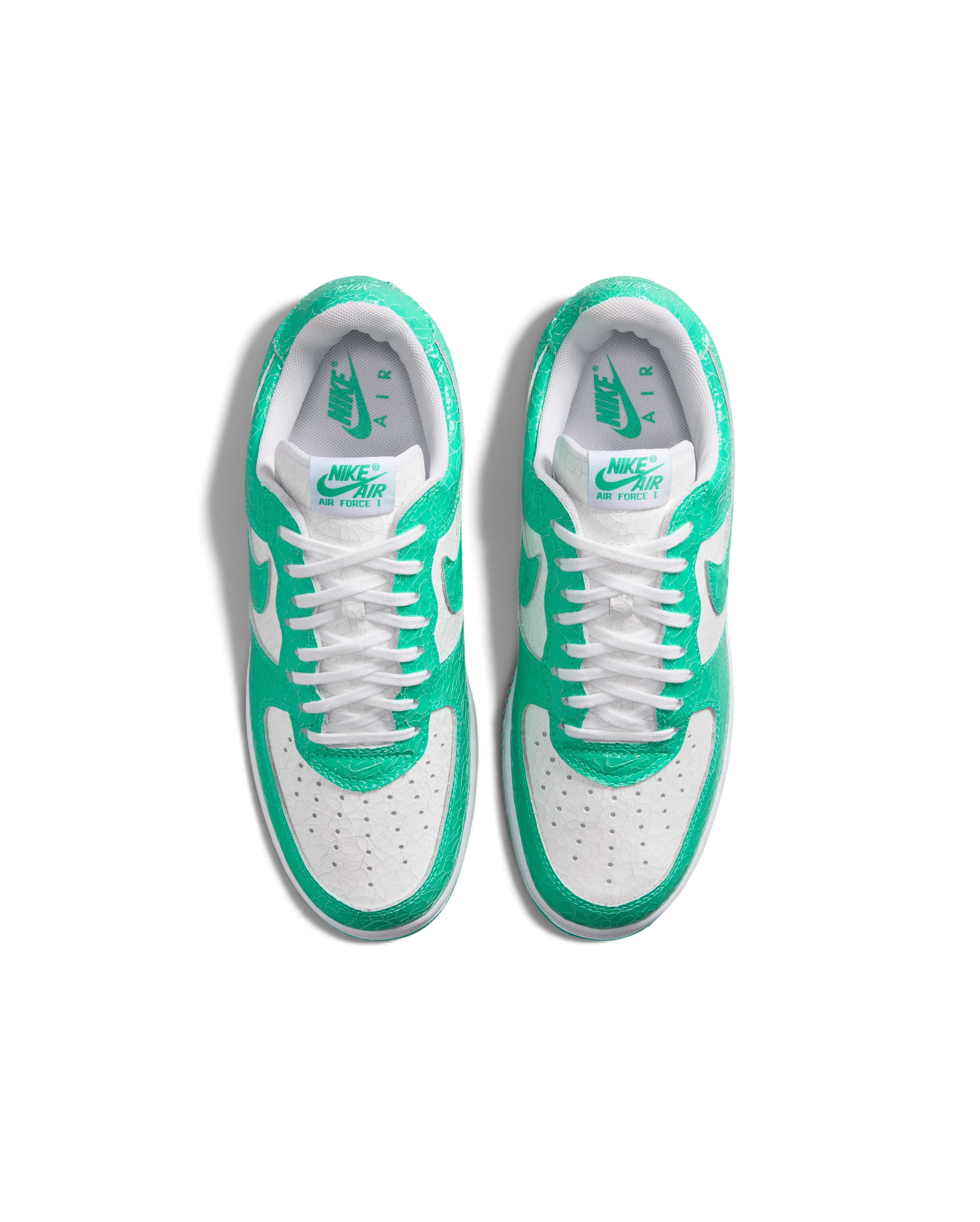 Air Force 1 Cracked Leather Menta White - Starcow Paris - 4