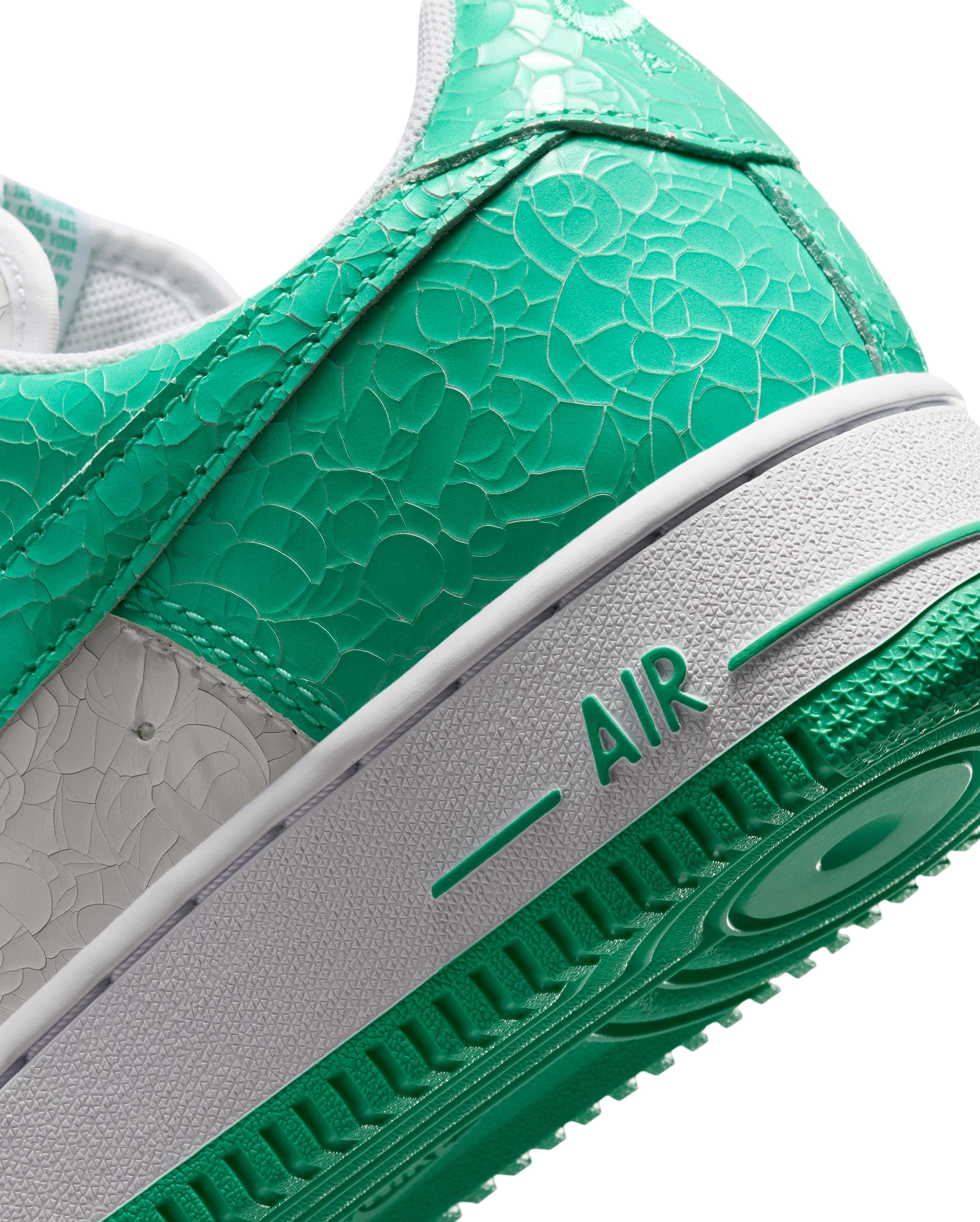 Air Force 1 Cracked Leather Menta White - Starcow Paris - 8