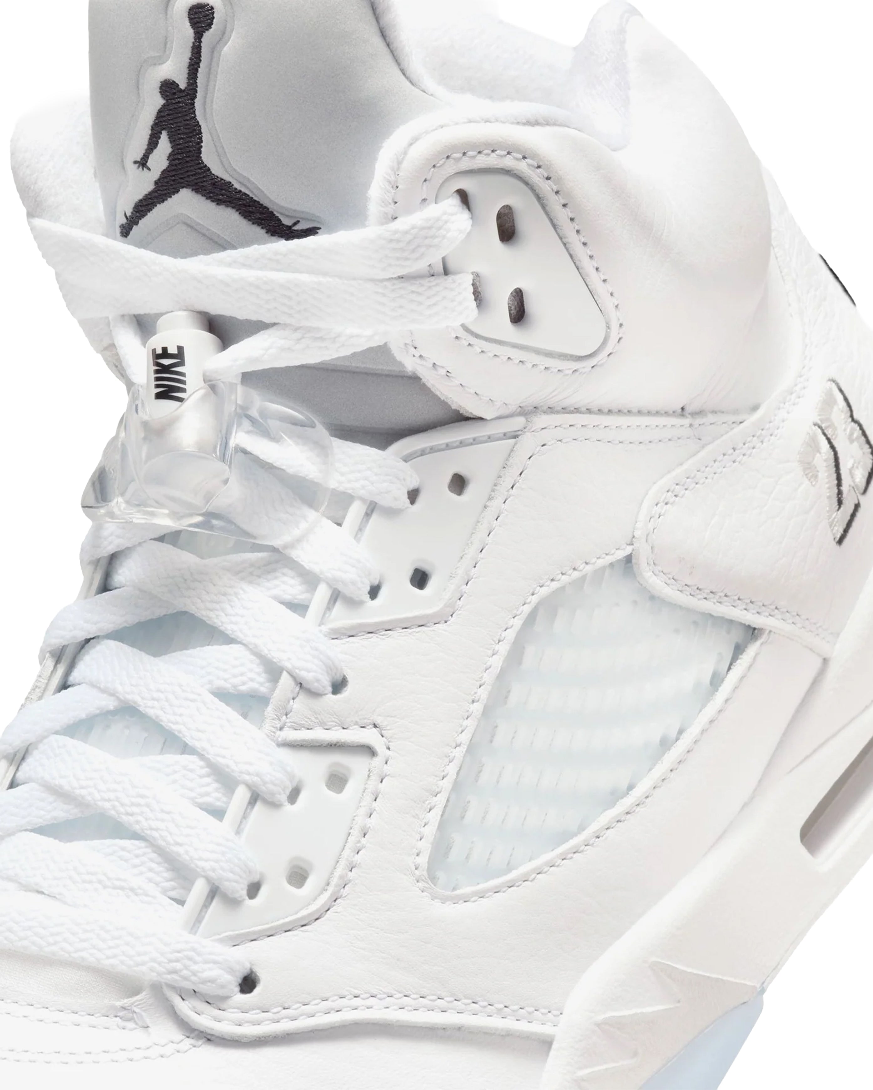 Air Jordan 5 Retro OG GS White Black Metallic Silver - Starcowparis - 4