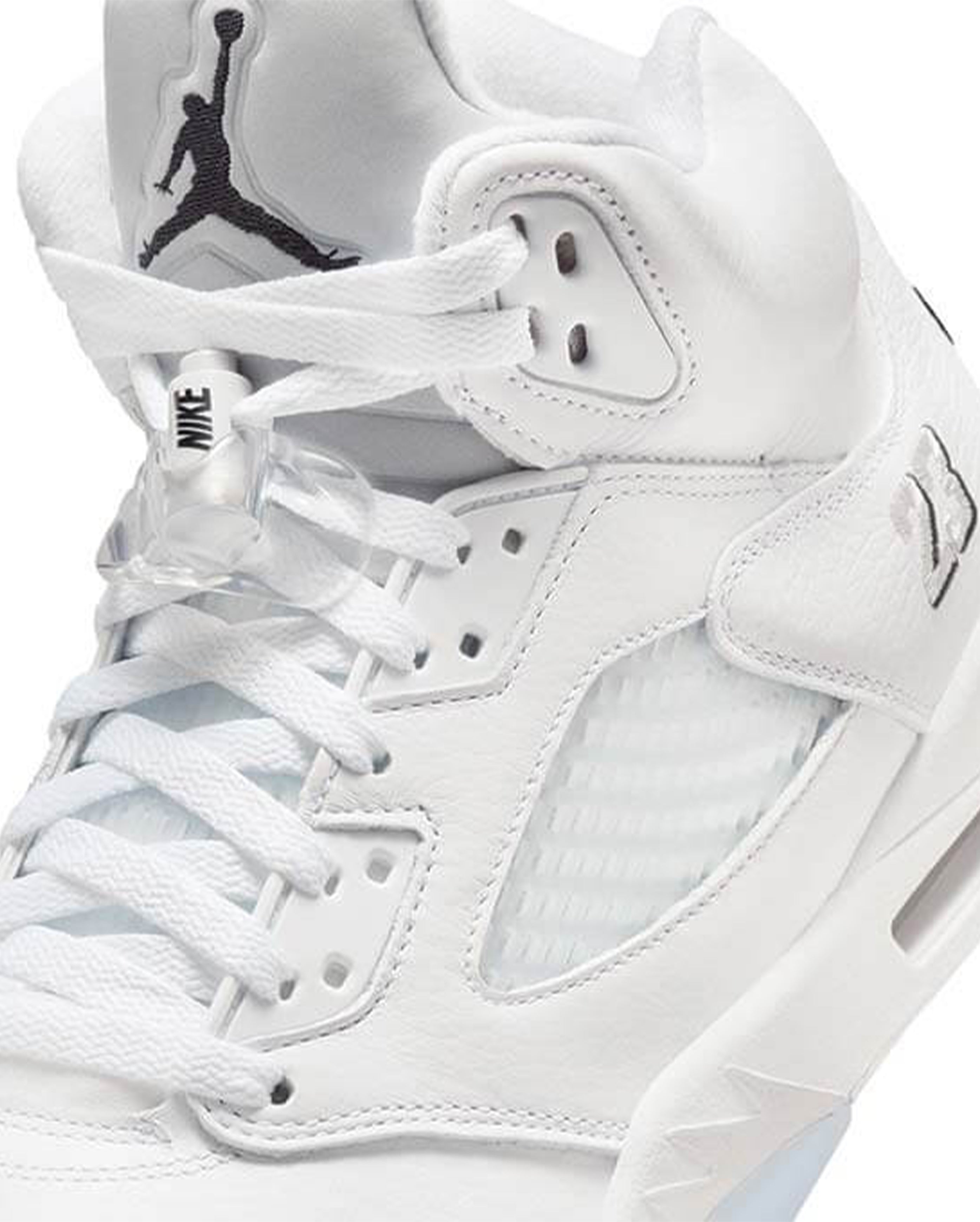 Air Jordan 5 Retro White Black Metallic Silver - Starcowparis - 3