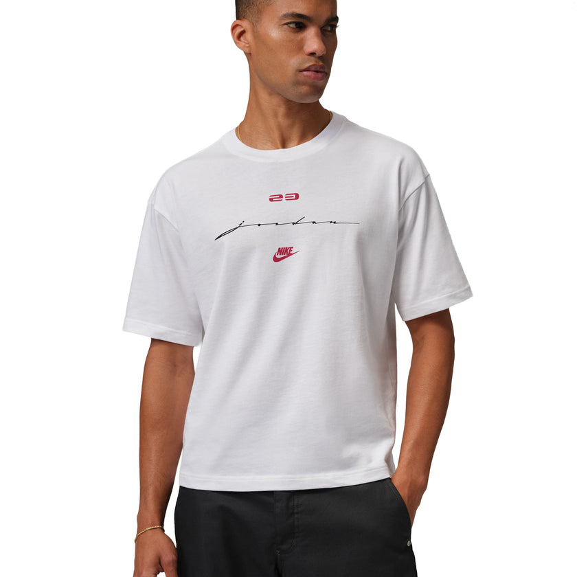 Nike Jordan Flight Script Boxy Tee White - IF3014-100 - Starcow Paris ...