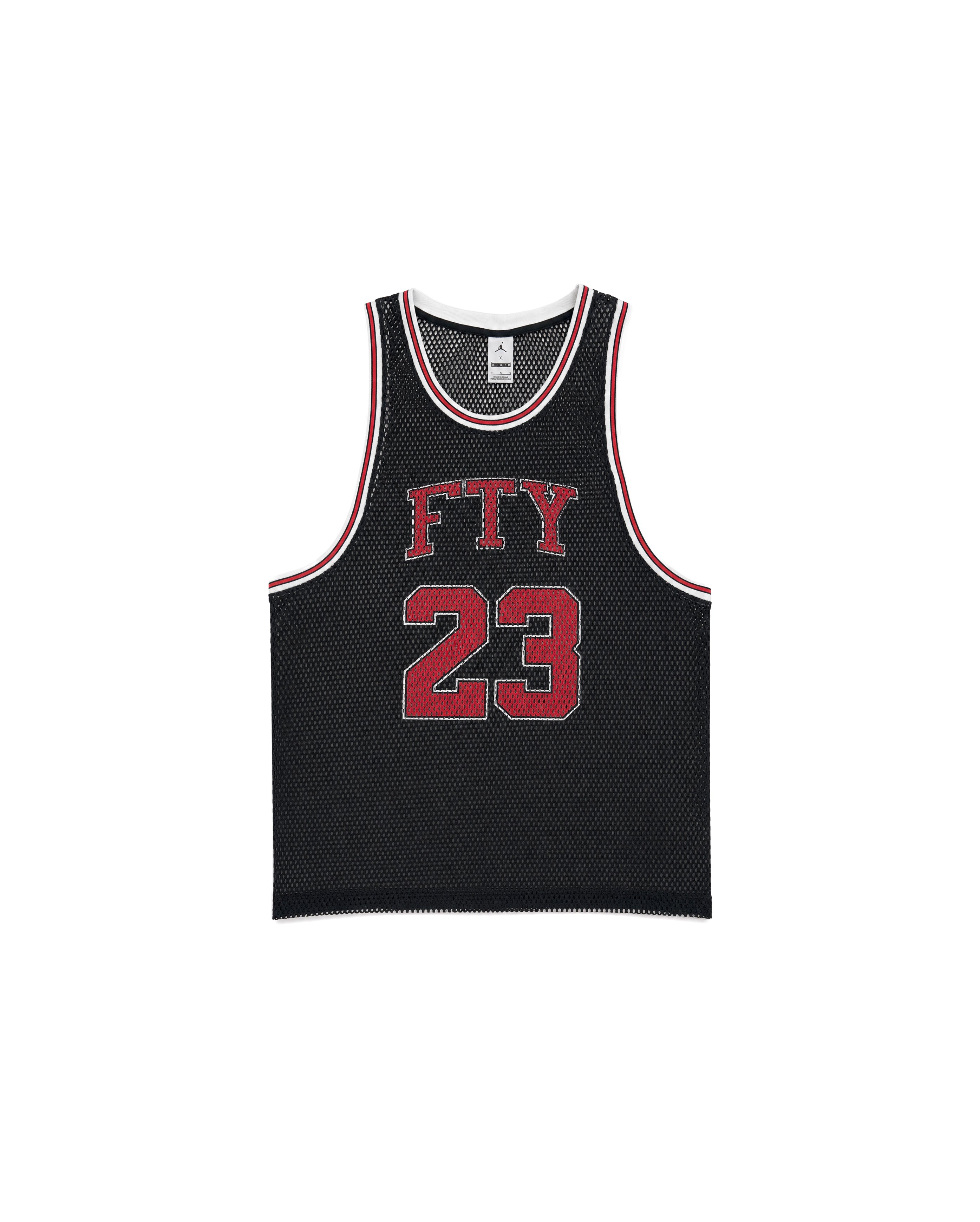 Jordan x FTY Basketball Jersey Black Light Crimson - Starcowparis - 1