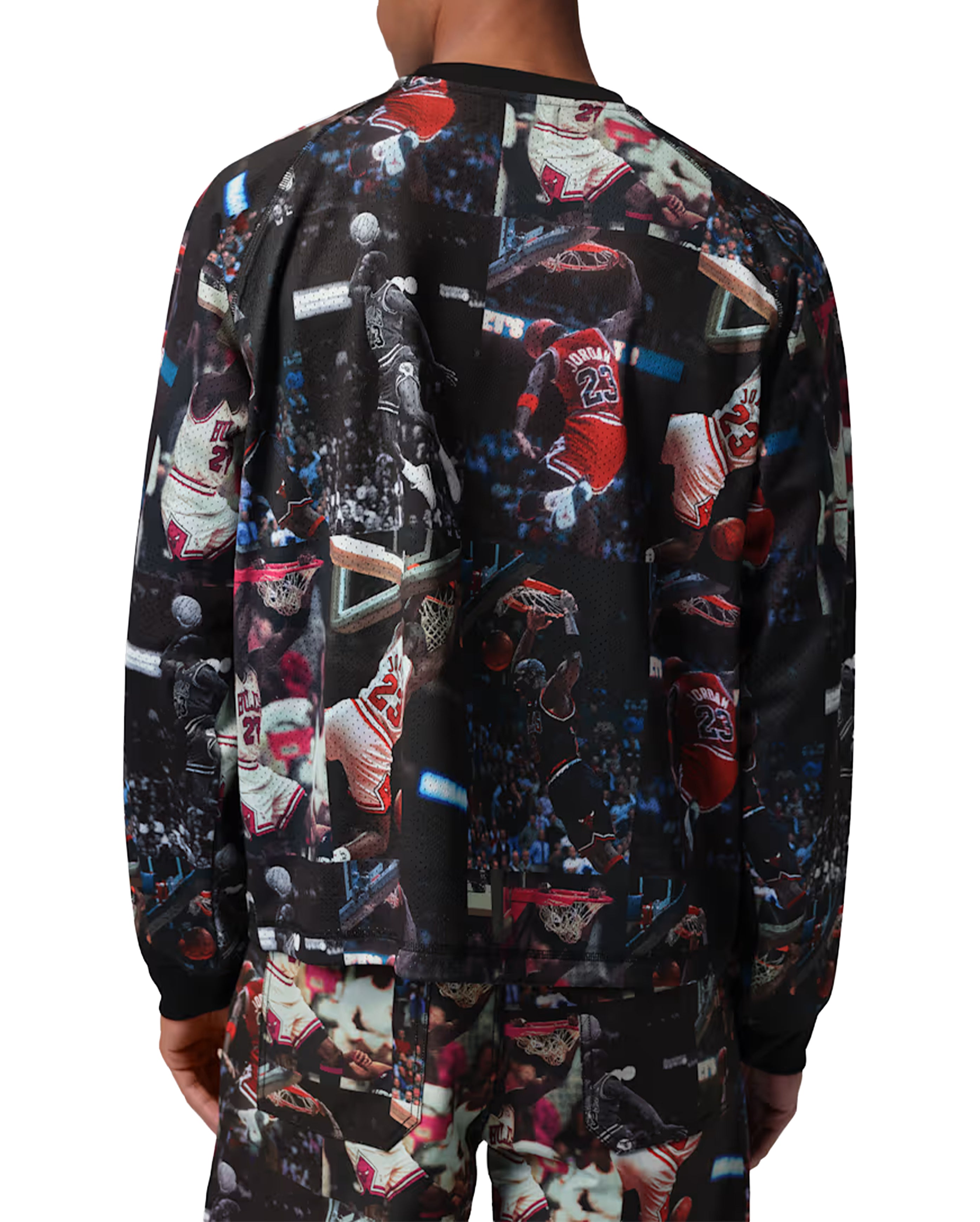 M Jordan Flight Printed Long-Sleeve Jersey Black - Starcowparis - 2