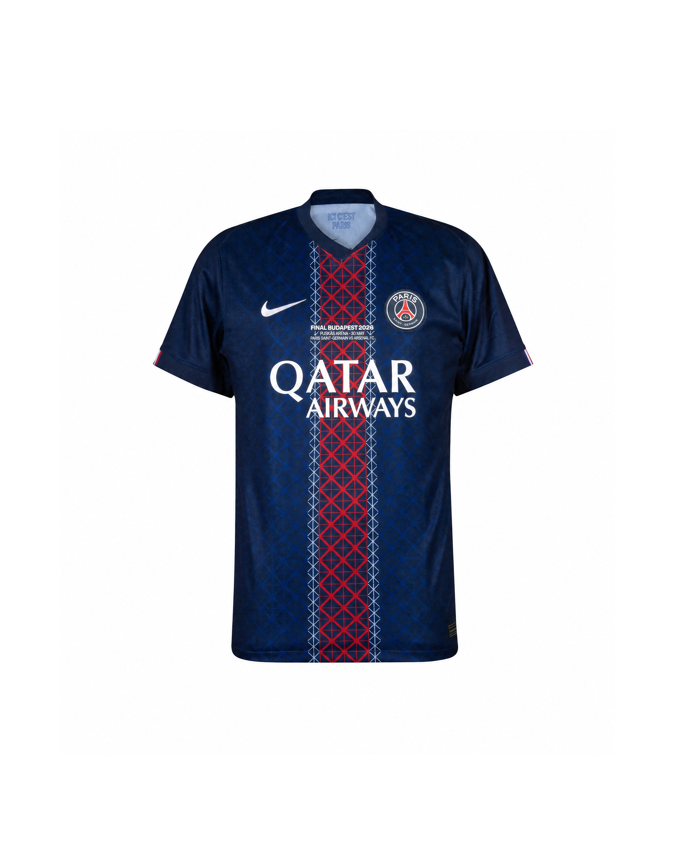 Men PSG 25/26 Stadium Home Jersey Back2Back - Badge Road to Budapest - Starcowparis - 1