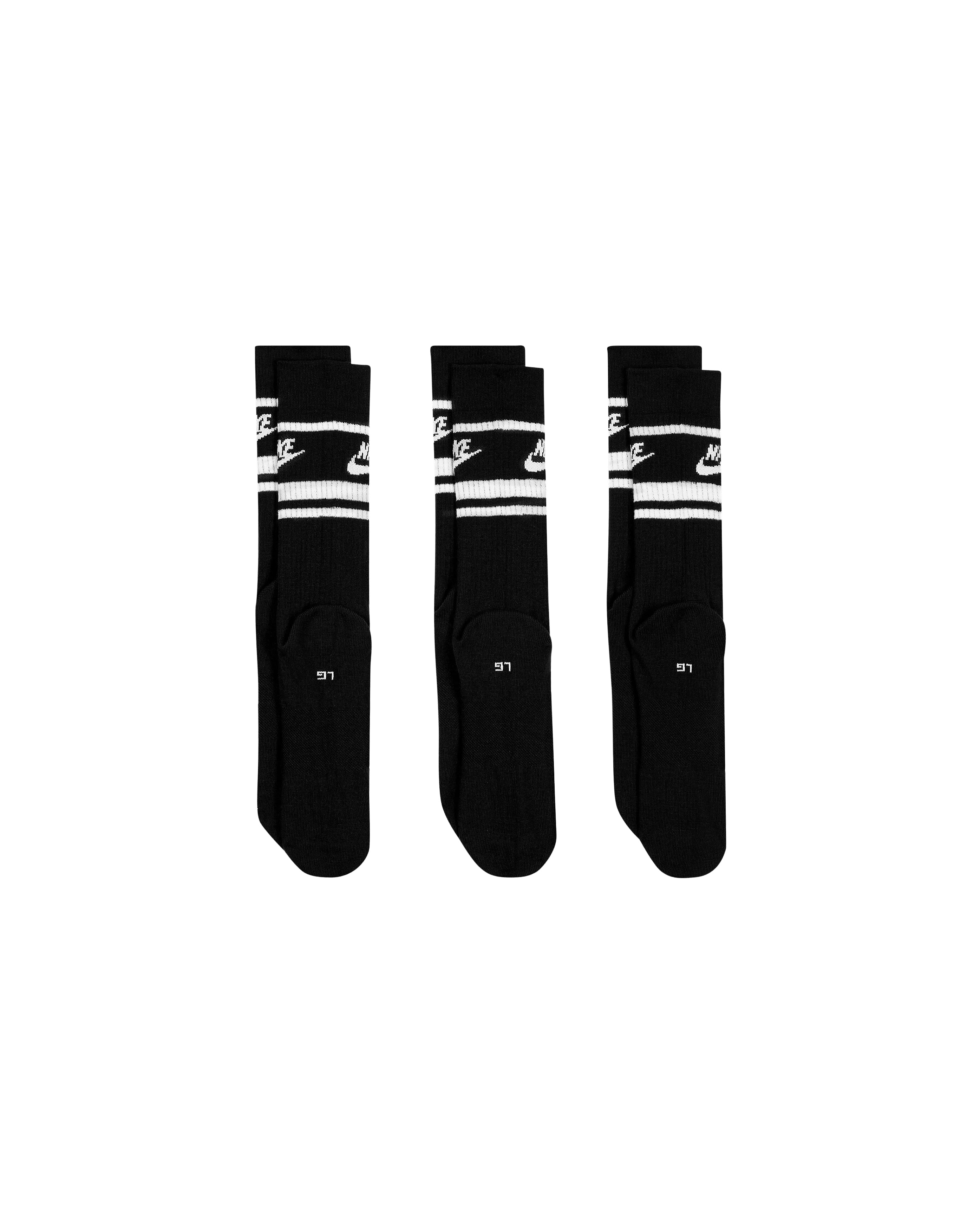 Nsw Everyday Essential Crew Socks Black White - Starcowparis - 3