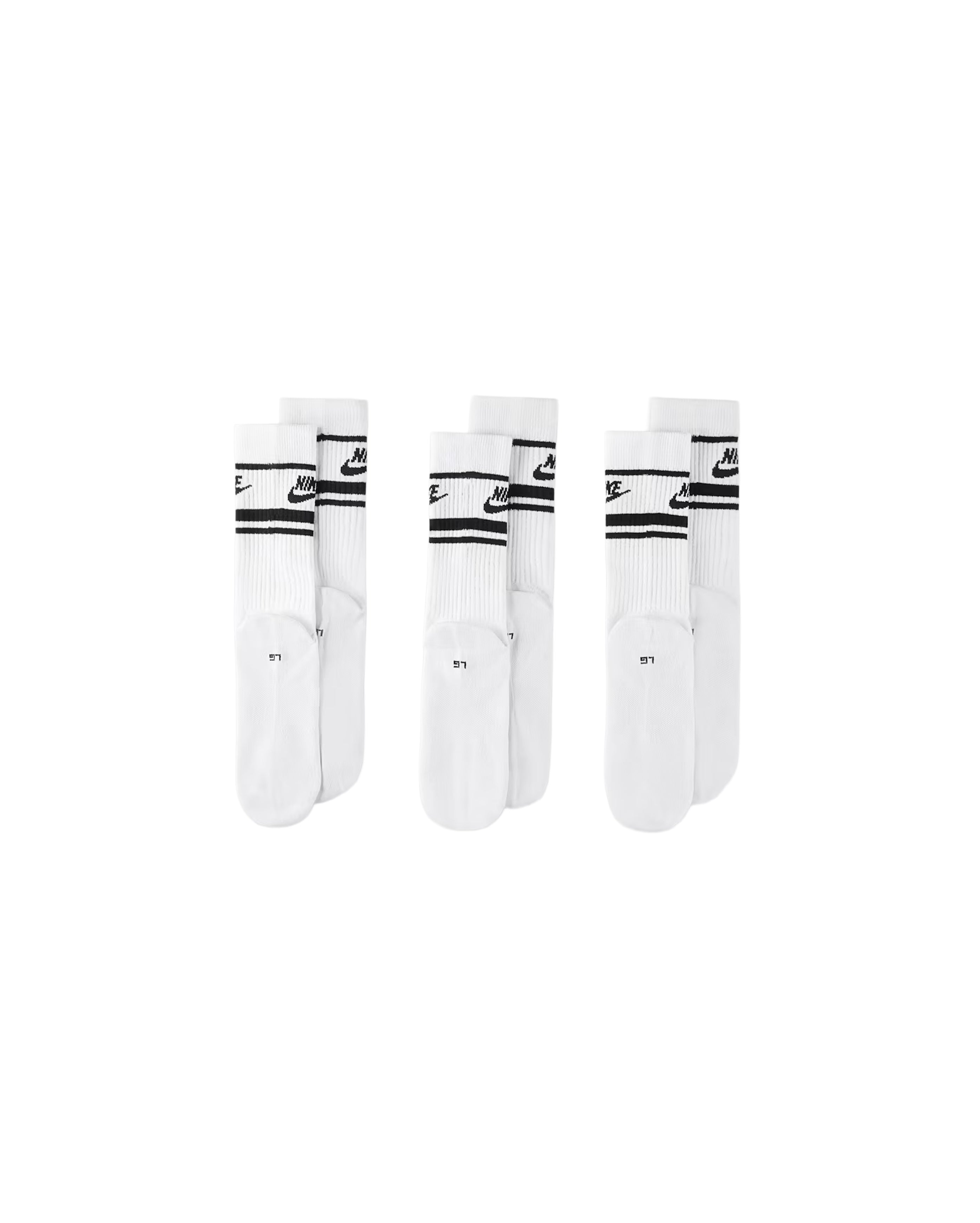 Nsw Everyday Essential Crew Socks White Black - Starcowparis - 3