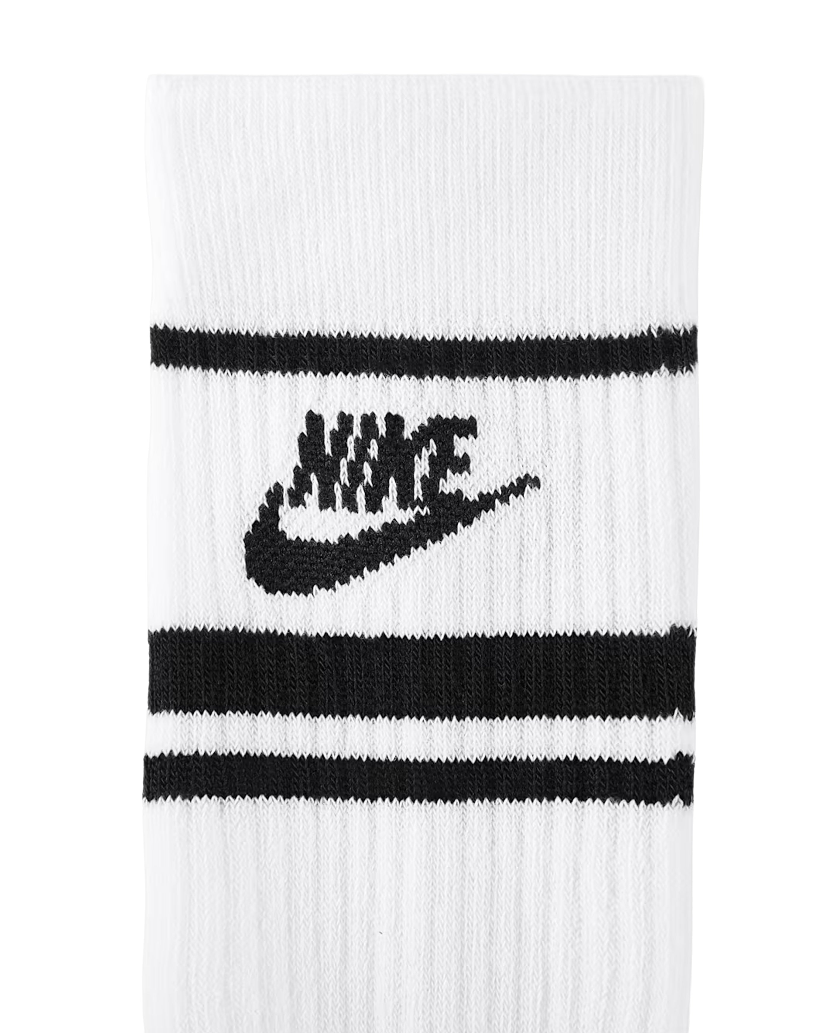 Nsw Everyday Essential Crew Socks White Black - Starcowparis - 2