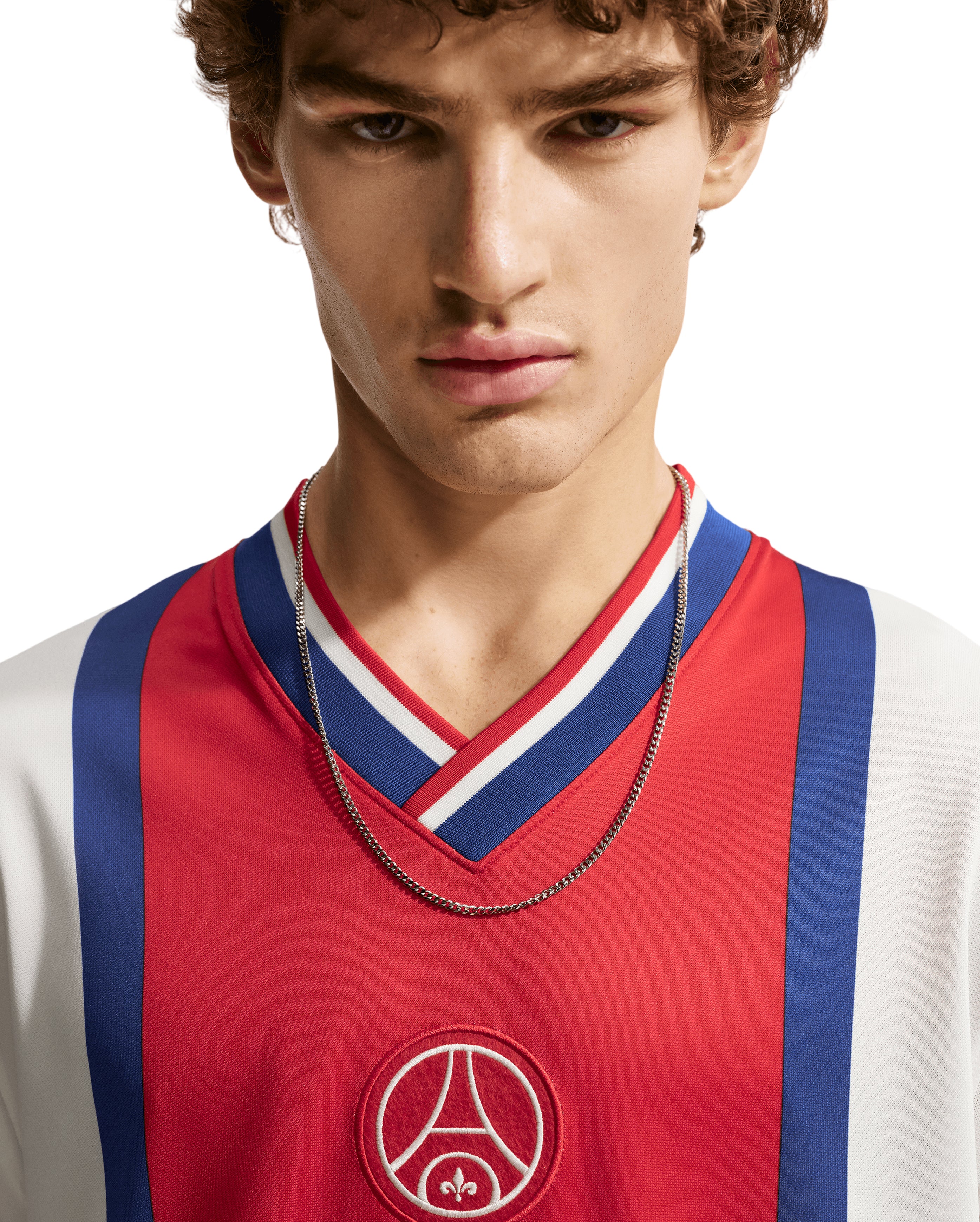 Nike PSG Energy Away Long Sleeve Jersey Sail, gros plan, Starcow Paris - Starcowparis - 1