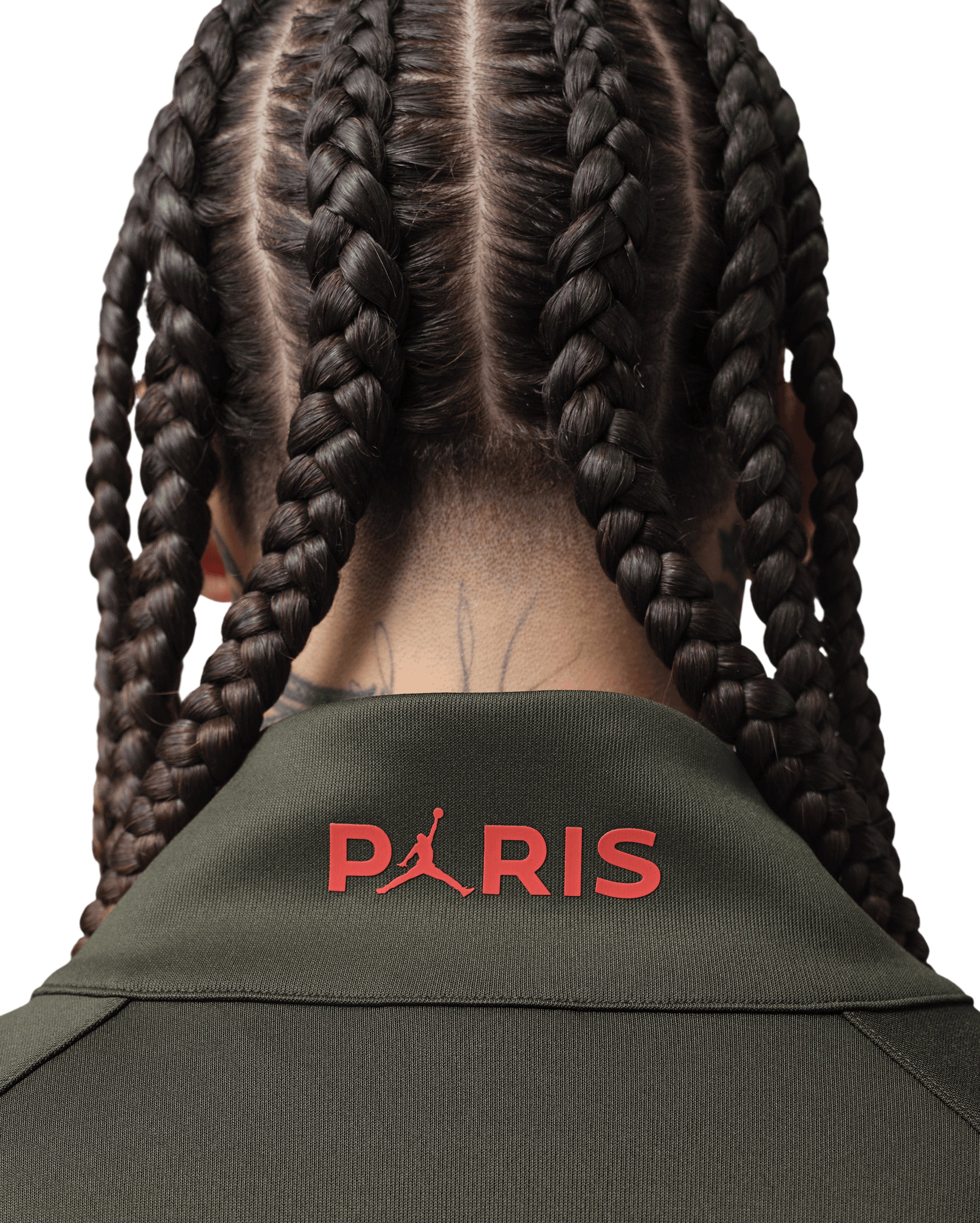 Nike PSG Jordan Tricot Jacket Sequoia, gros plan, Starcow Paris - Starcowparis - 2