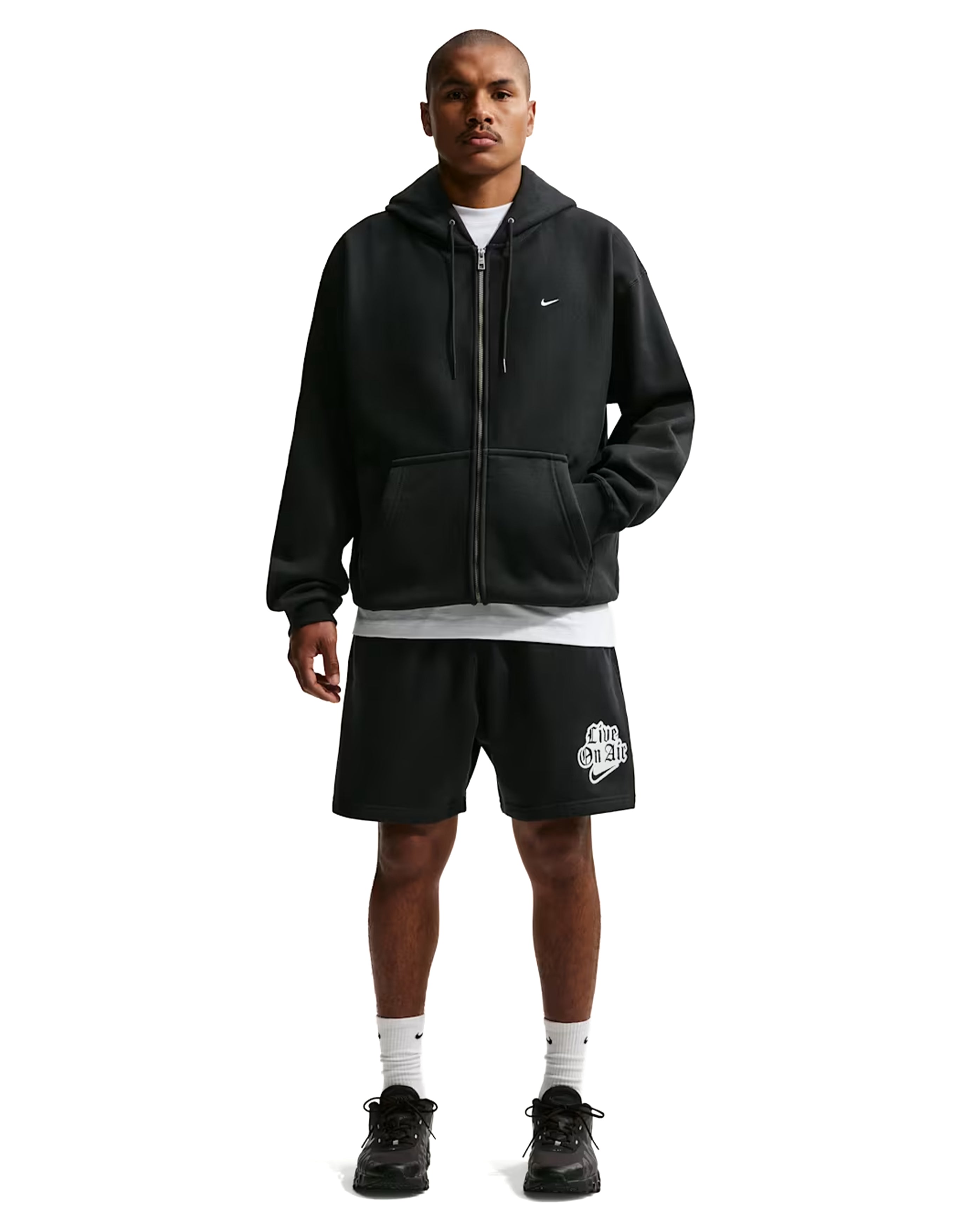 Solo Swoosh BB Full Zip Hoodie Black - Starcowparis - 2