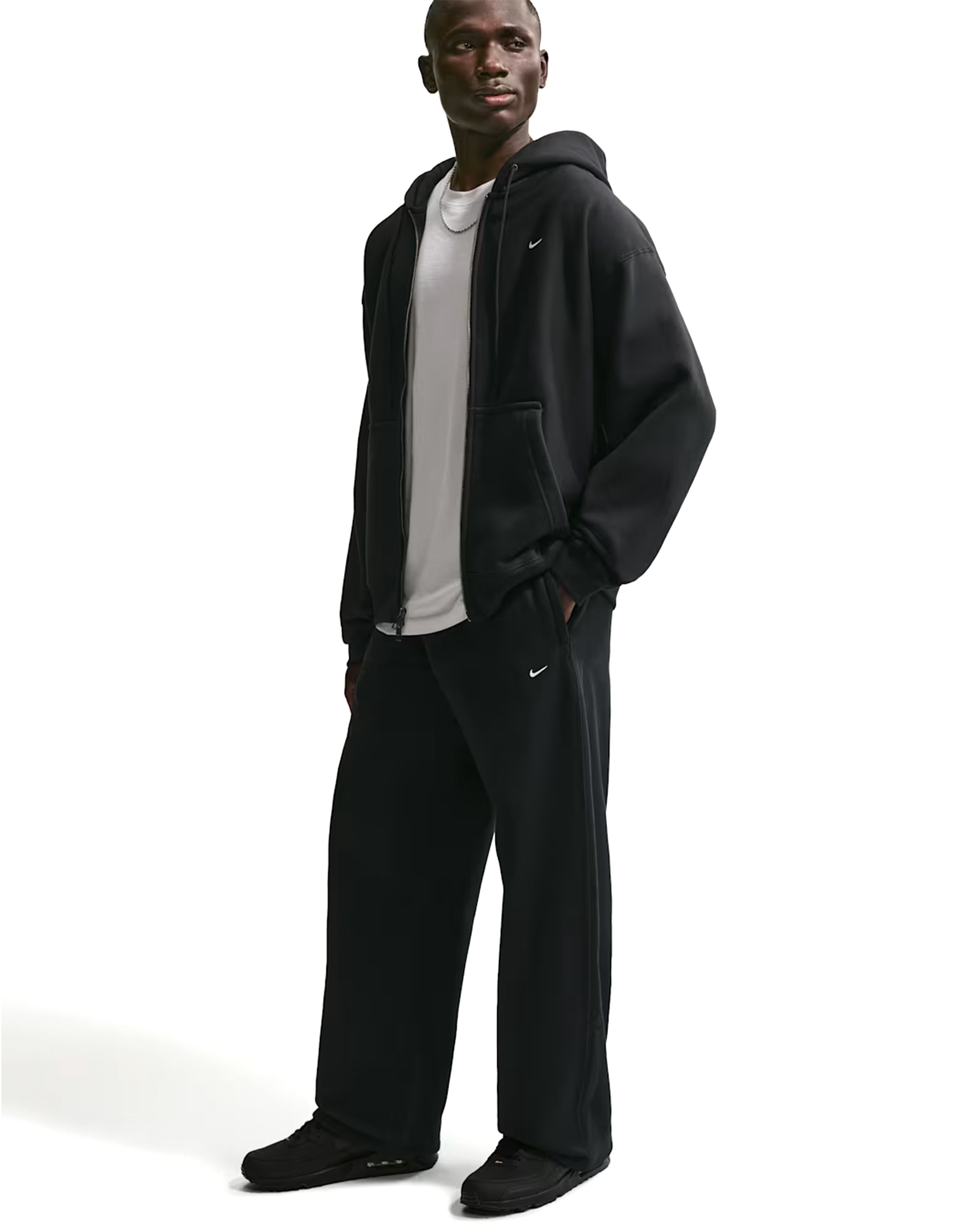 Solo Swoosh BB Fleece Open Hem Pant Black - Starcowparis - 2