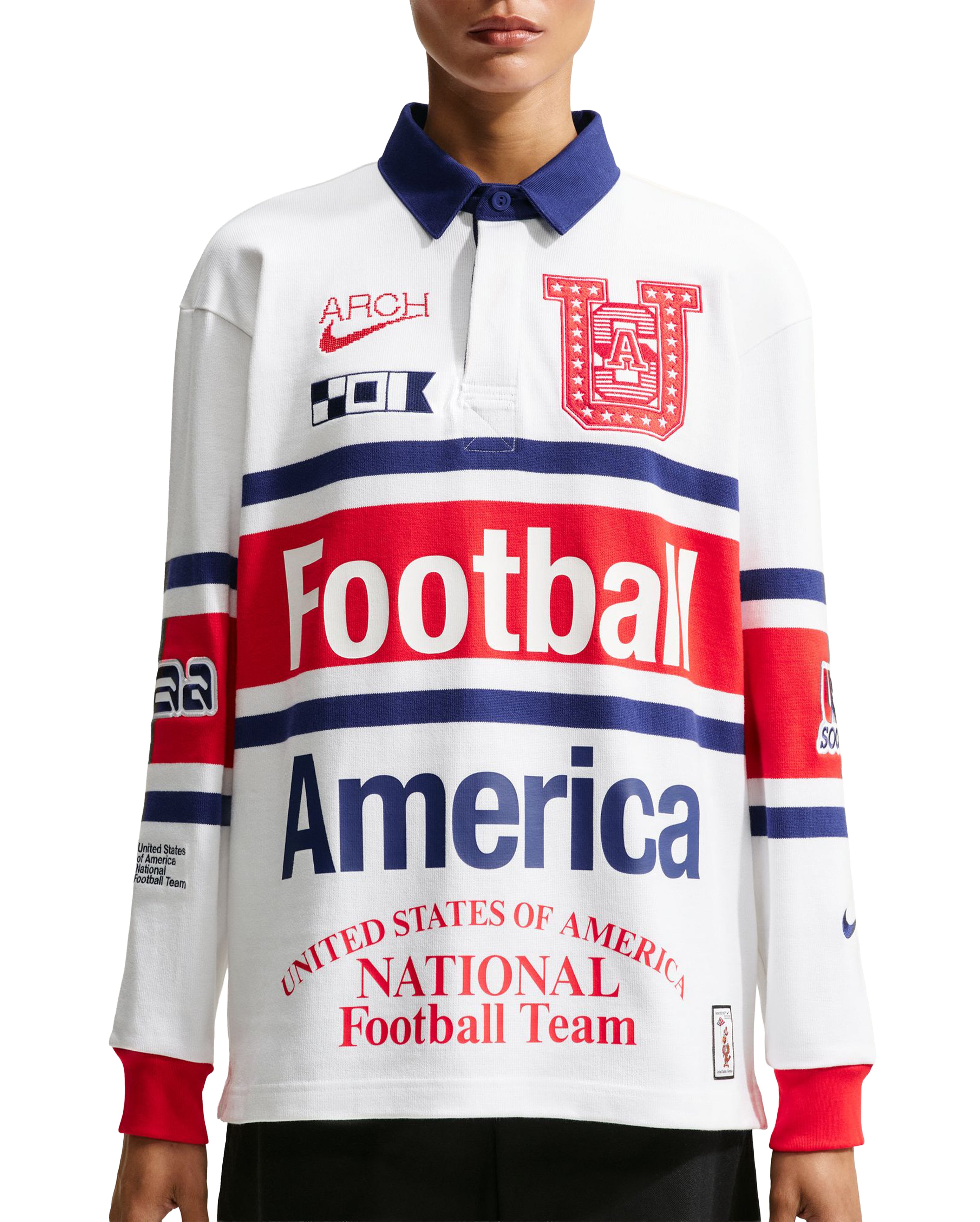 USMNT VAA Long Sleeve Rugby Top White - Starcowparis - 1