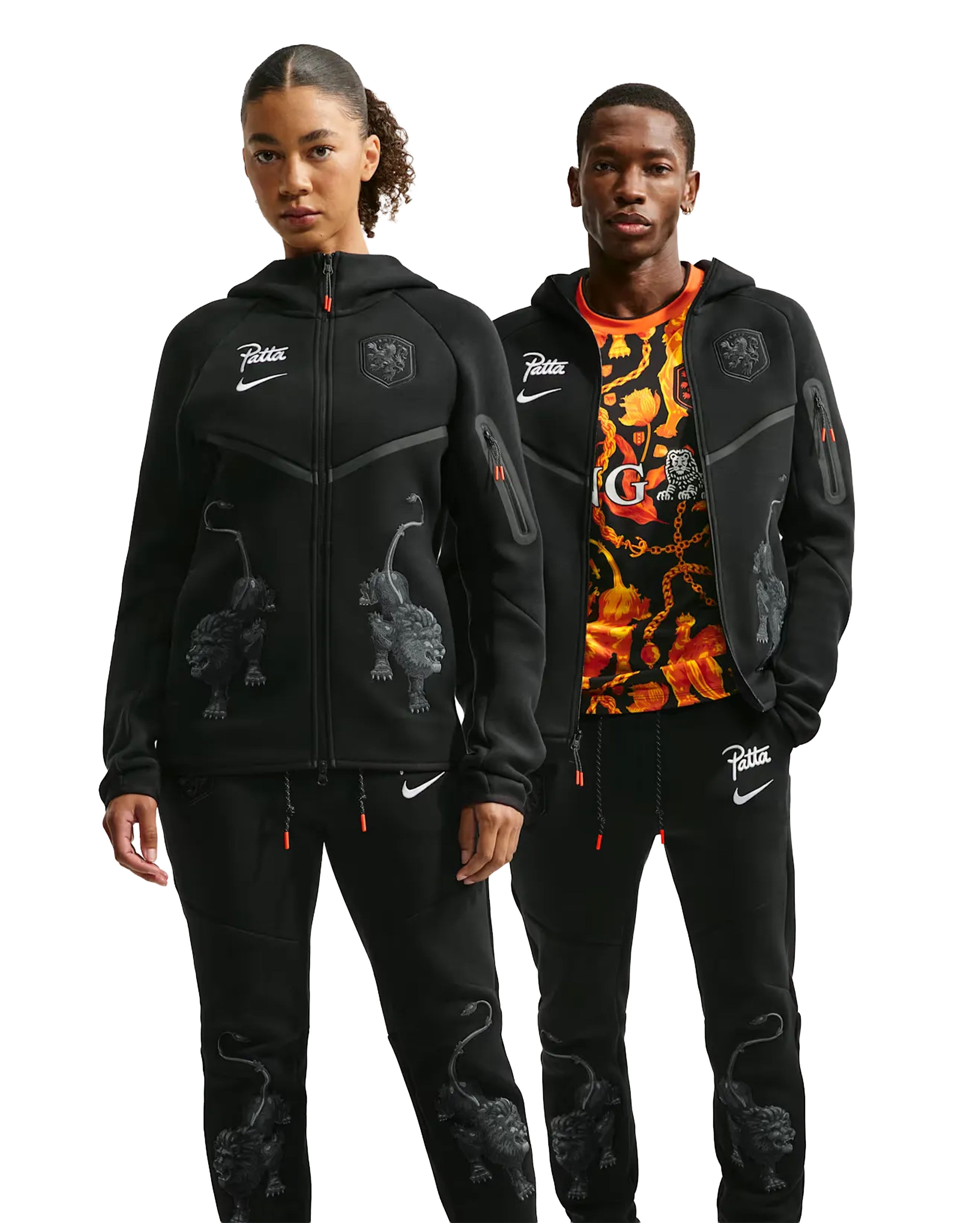 x Patta Netherlands Tech Fleece Hoodie Black - Starcowparis - 2