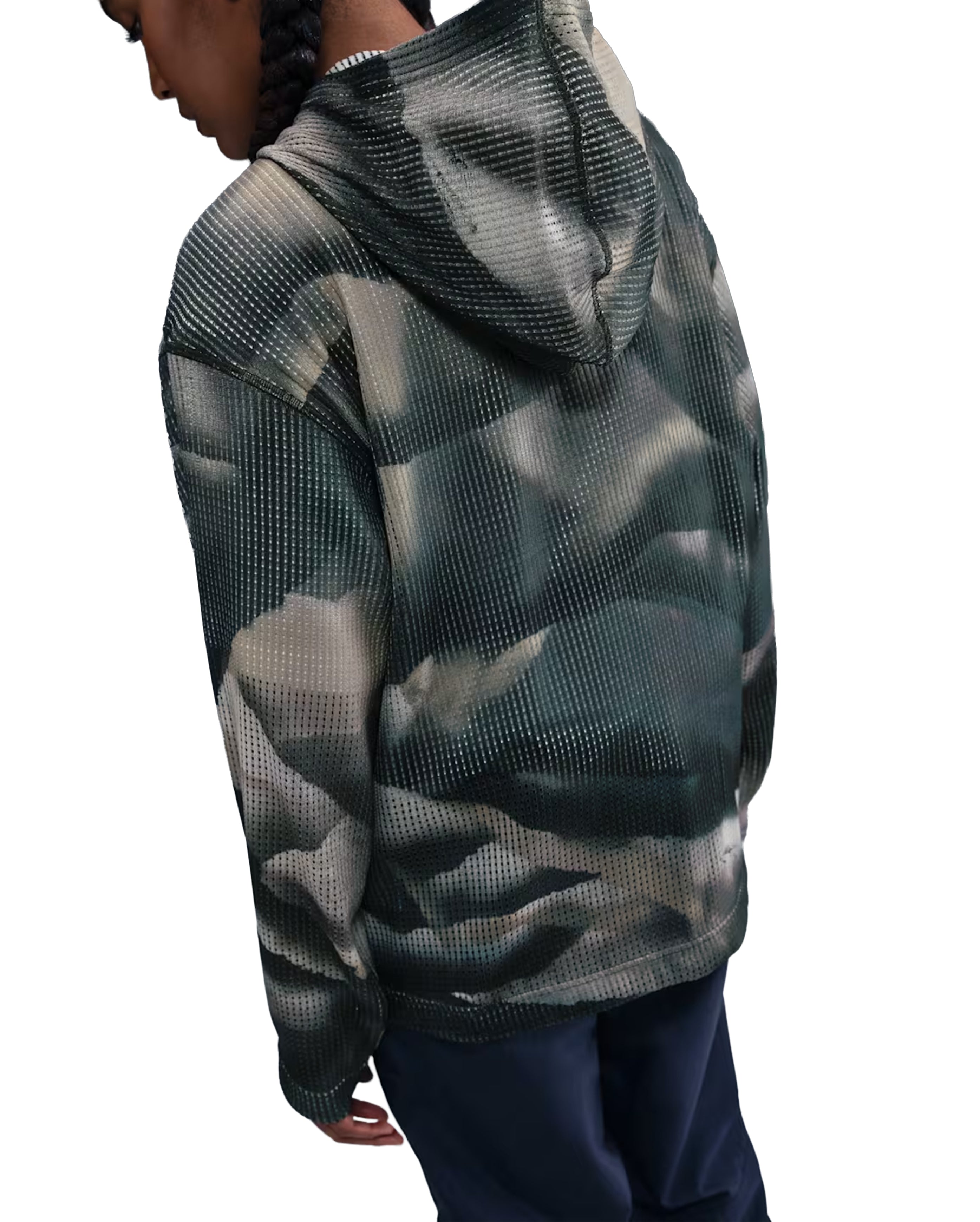 x Stussy Ghillie Allover Print Hoodie Multi-Color Anthracite - Starcowparis - 2