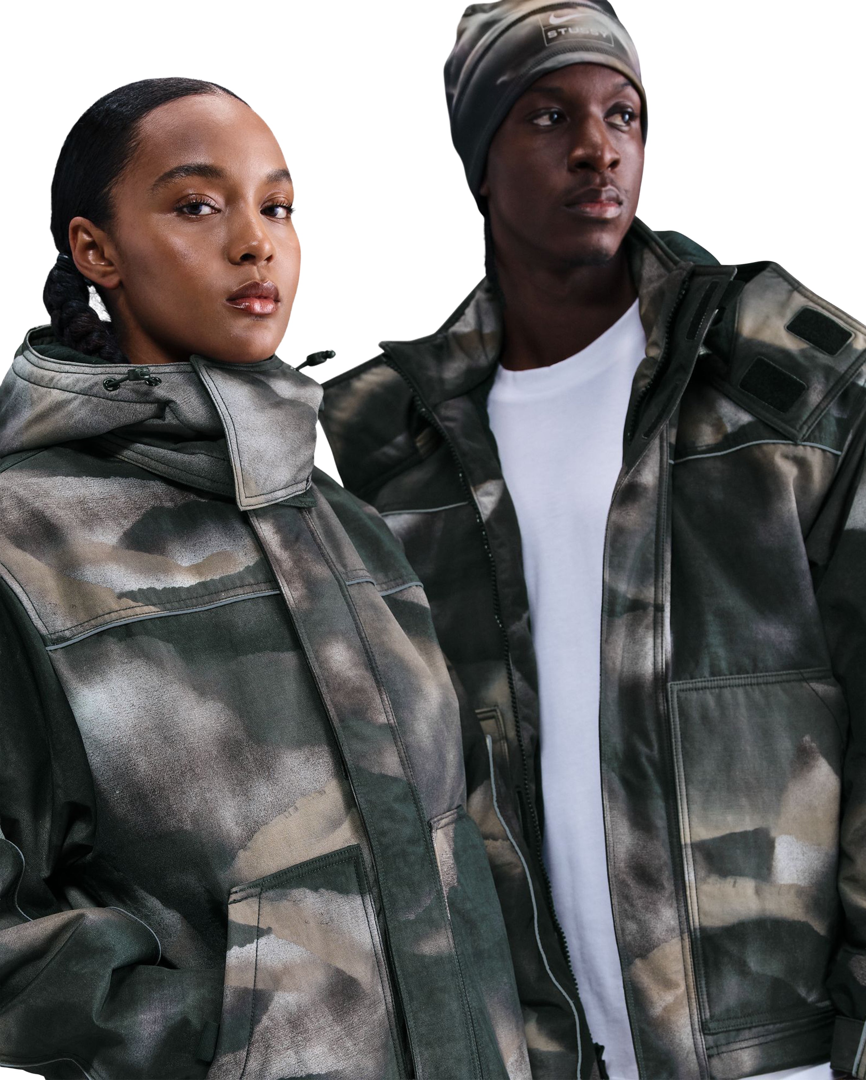 x Stussy Utility Hooded Jacket Multi-Color Medium Ash - Starcowparis - 3