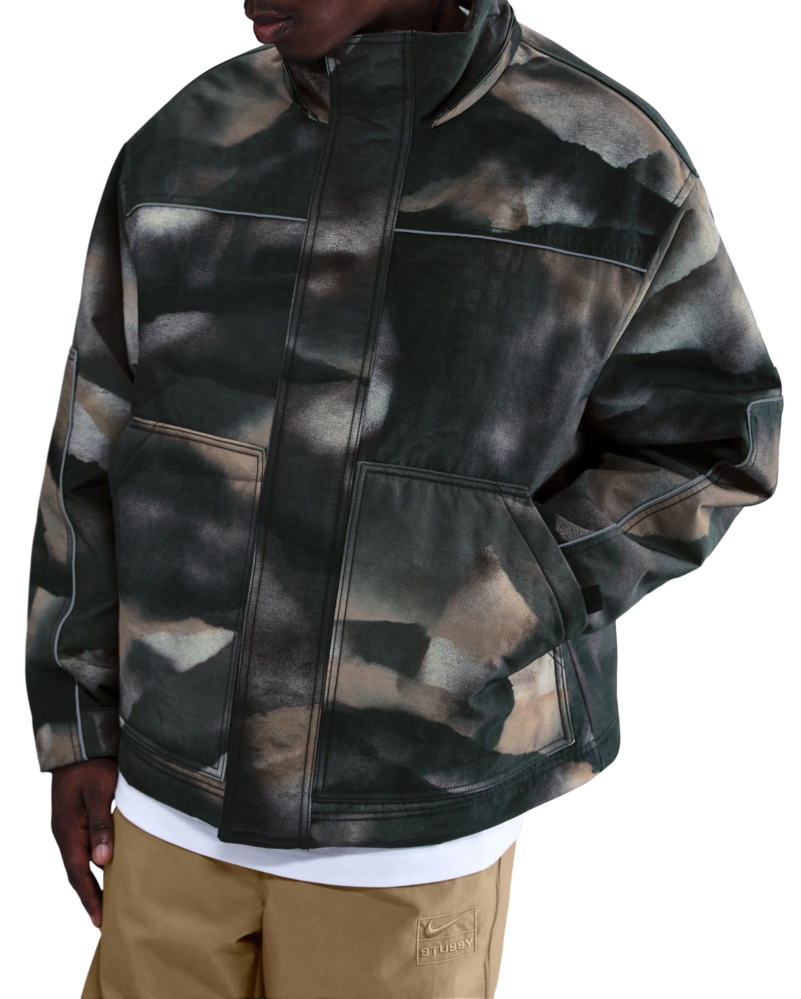 x Stussy Utility Hooded Jacket Multi-Color Medium Ash - Starcowparis - 2