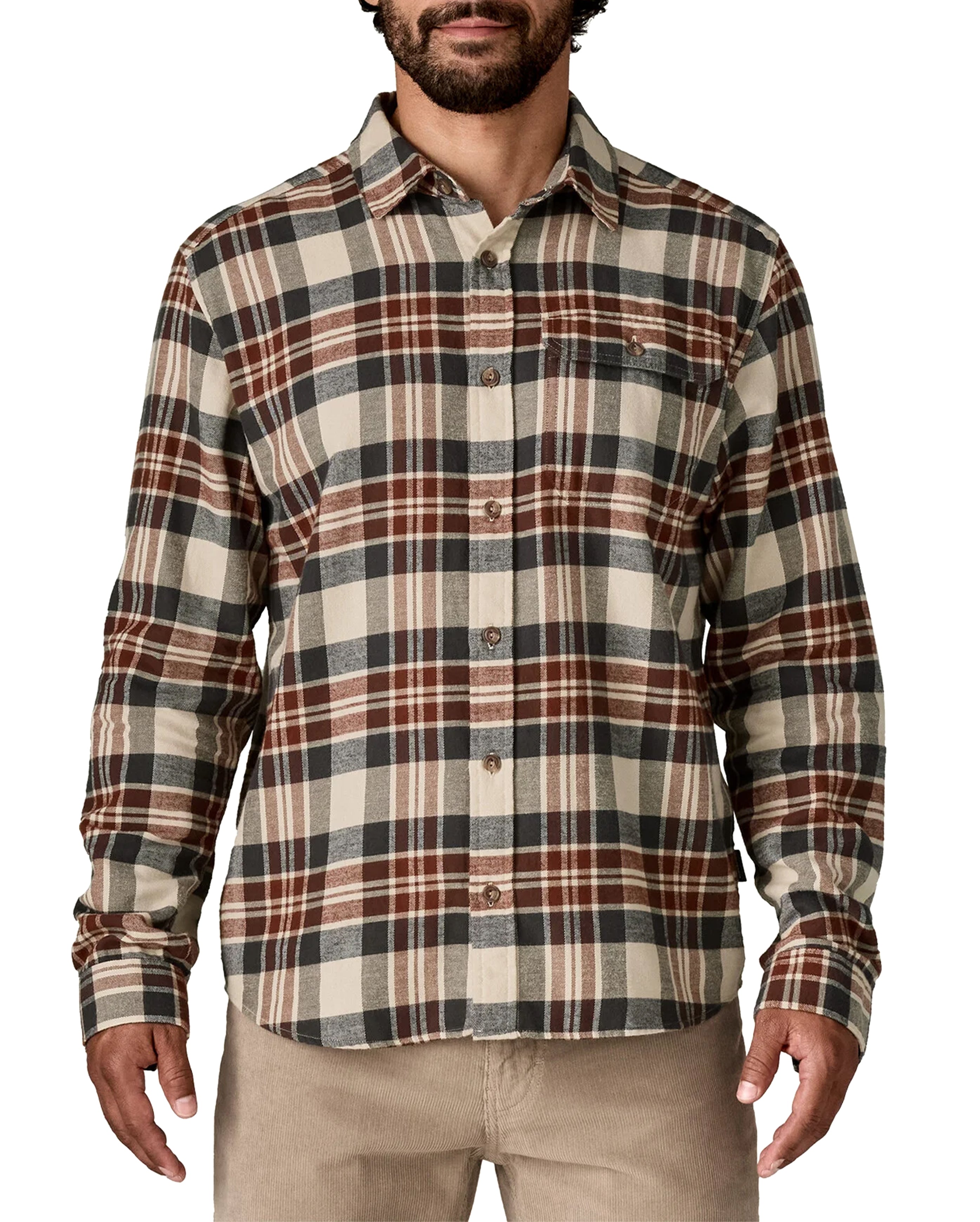 L/S Lightweight Fjord Flannel Shirt Paw Dried Vanilla - Starcowparis - 2