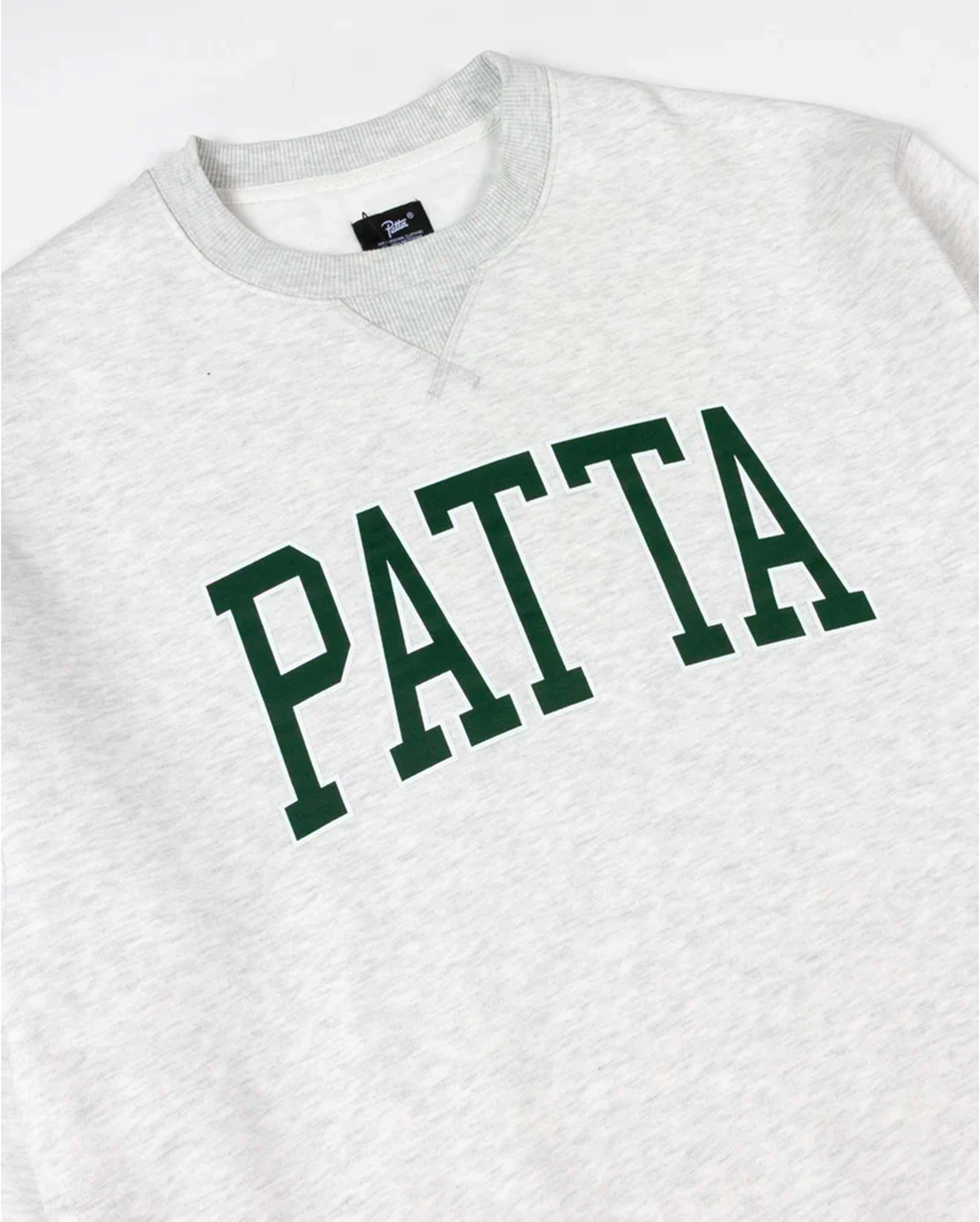 Patta Arc Logo Crewneck Sweater Light Melange Grey - Starcowparis - 3