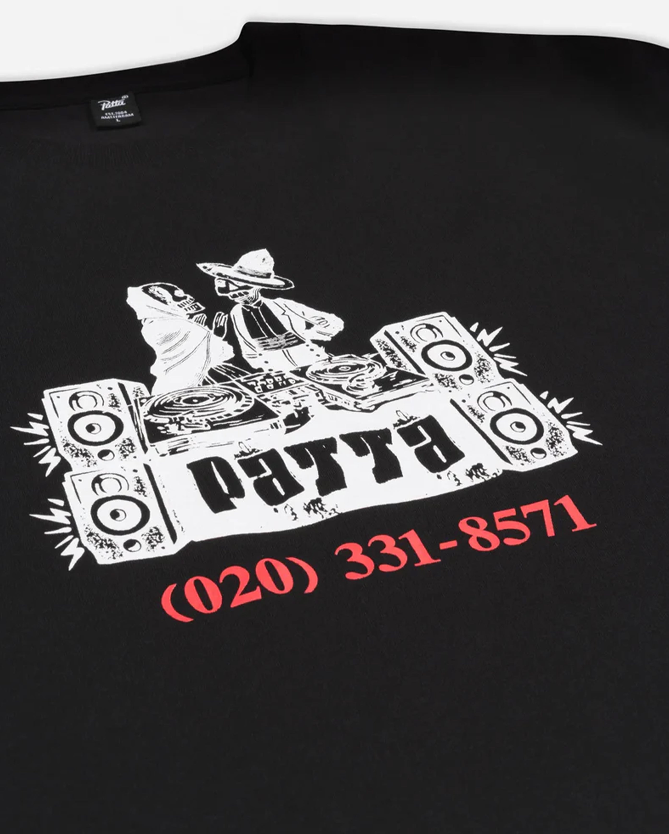 Patta DJ Skully T-Shirt Black - Starcowparis - 3