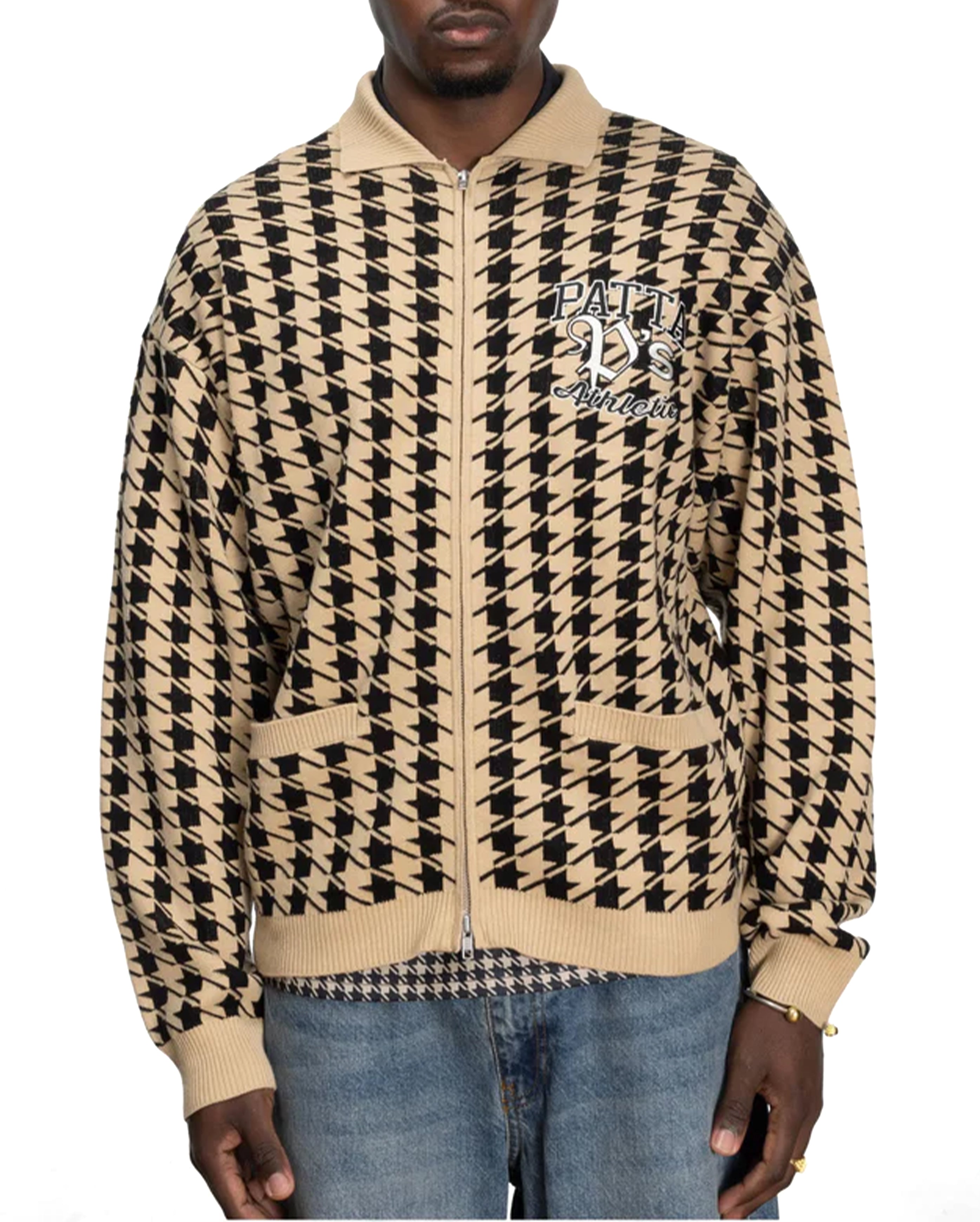 Houndstooth Cardigan Irish Cream - Starcowparis - 2